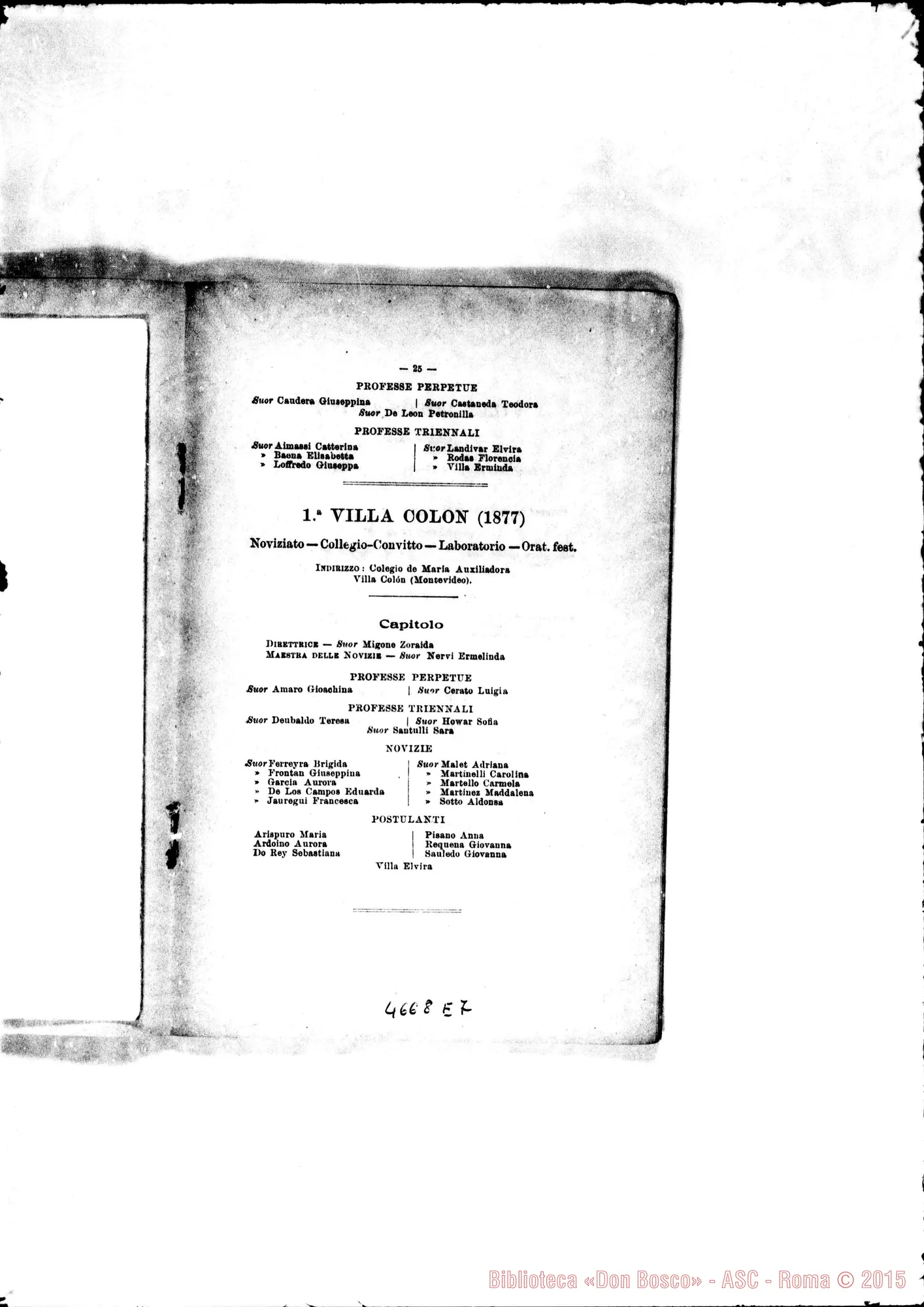 Fotogramma E 7 — America - Appaiono: Asunción (Paraguay), Guaratinguetà (seconda) (Bras.), Iquique (Chile) - Spariscono: Puntarenas-seconda