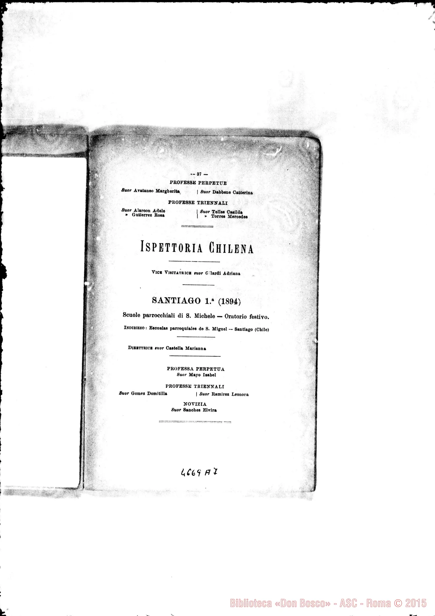 Fotogramma A 7 — America - Appaiono: Asunción (Paraguay), Guaratinguetà (seconda) (Bras.), Iquique (Chile) - Spariscono: Puntarenas-seconda