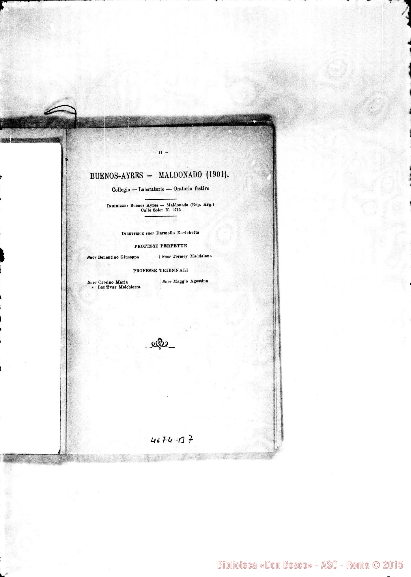 Fotogramma B 7 — America - Appaiono: Maldonado (Arg.), Colonia Matto Grosso (Bras.), Bosa (Colombia), Lima-Breña (Perú), Morelia (seconda) (Messico) - Spariscono: Palermo