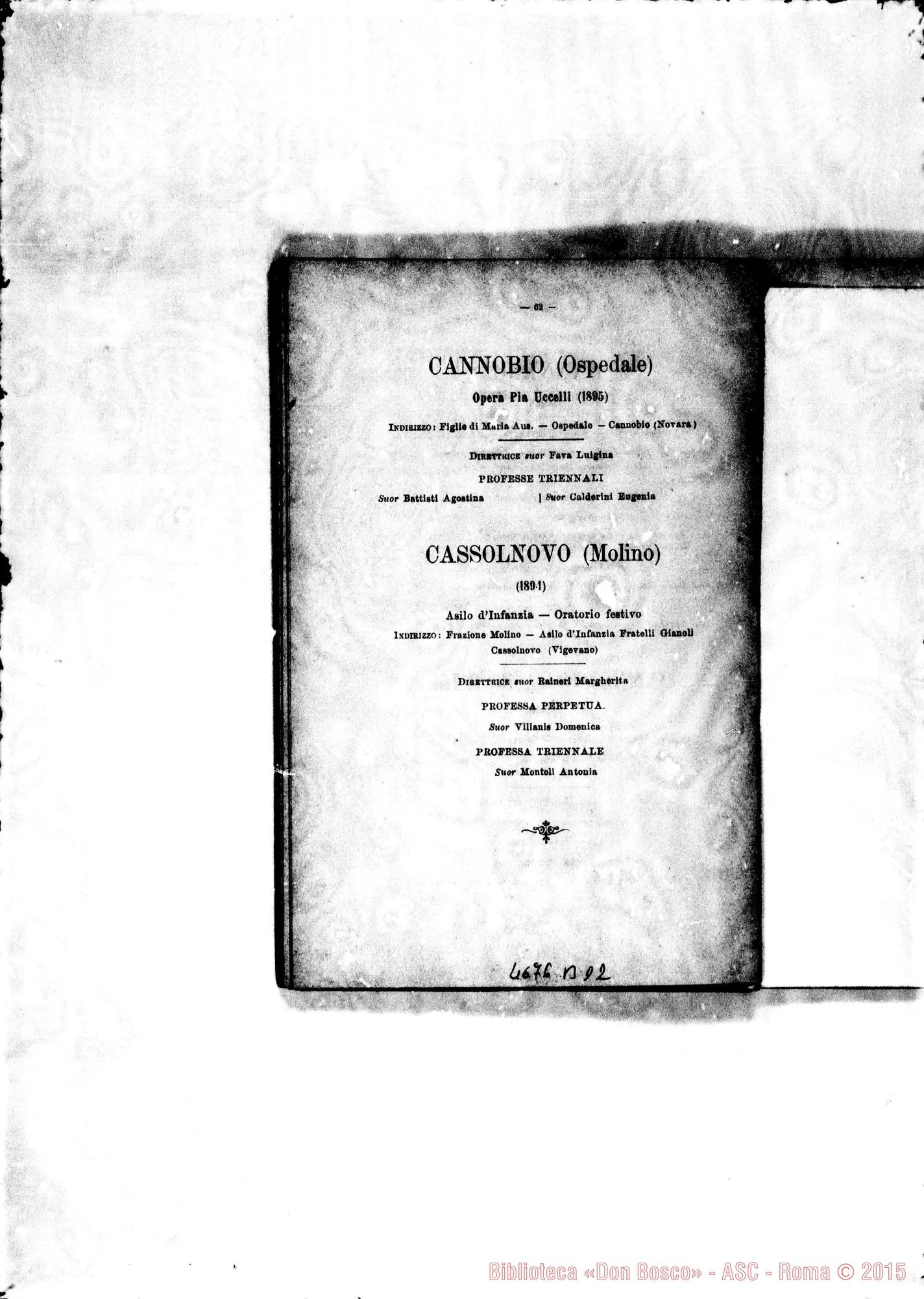 Fotogramma B 12 — 1903 Europa - Appaiono: Asti (due), Ameglia, Arquata Scrivia (seconda), Paullo, Varese, Sanluri, Giaveno (seconda), Villadossola, Vigevano, Londra (Inghilt.), Chertsey (Inghilt.) - Spariscono: Gattico