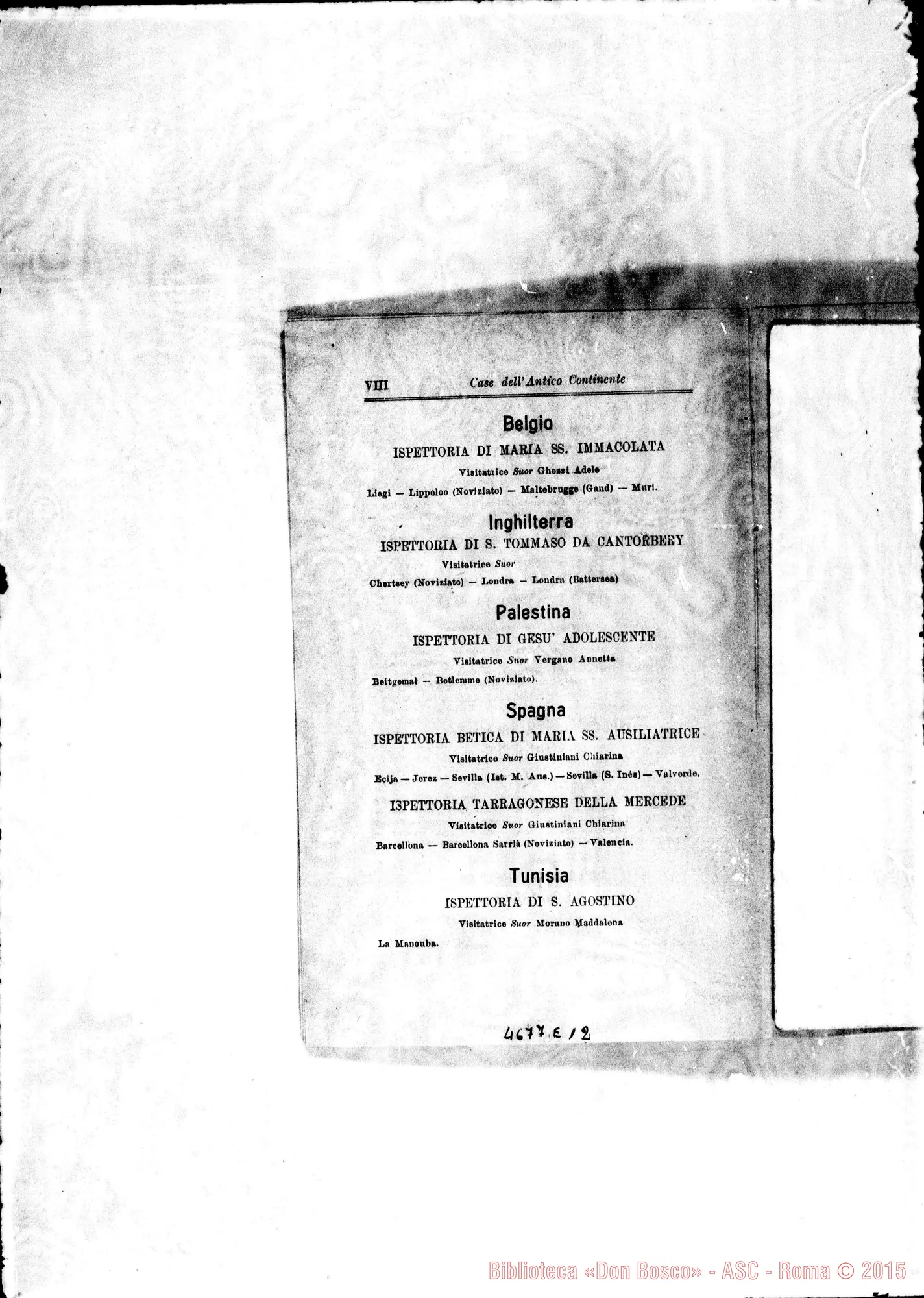 Fotogramma E 12 — 1904 Europa - Appaiono: Livorno, Bellagio, Buscate, Garottola, Jerago, Legnano, Mede, Balestrate, Parco, Perosa Argentina (seconda), Villadossola (seconda), Conegliano Veneto (seconda), Lippeloo (Belgio), Maltebrugge-Gand (Belgio), Londra (seconda), Valencia (Spag.) - Spariscono: Busca, Vizzini