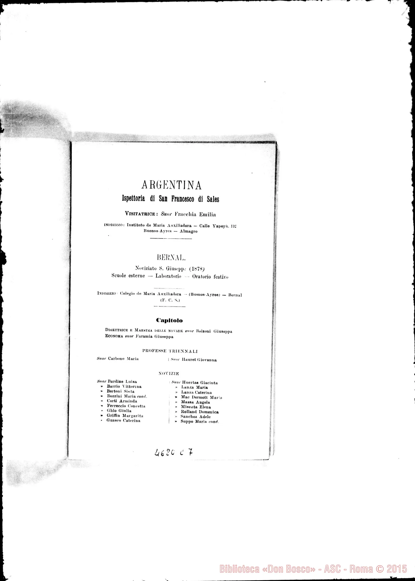 Fotogramma C 7 — America - Appaiono: Brinkmann (Arg.), Rio S. Cruz (Chile), Villa Concepción (Paraguay), Cachoeira do Campo (Bras.), Ponte Nova (seconda) (Bras.), Cuenca (Ecuador), Messico (seconda), Puebla (seconda) (Messico)