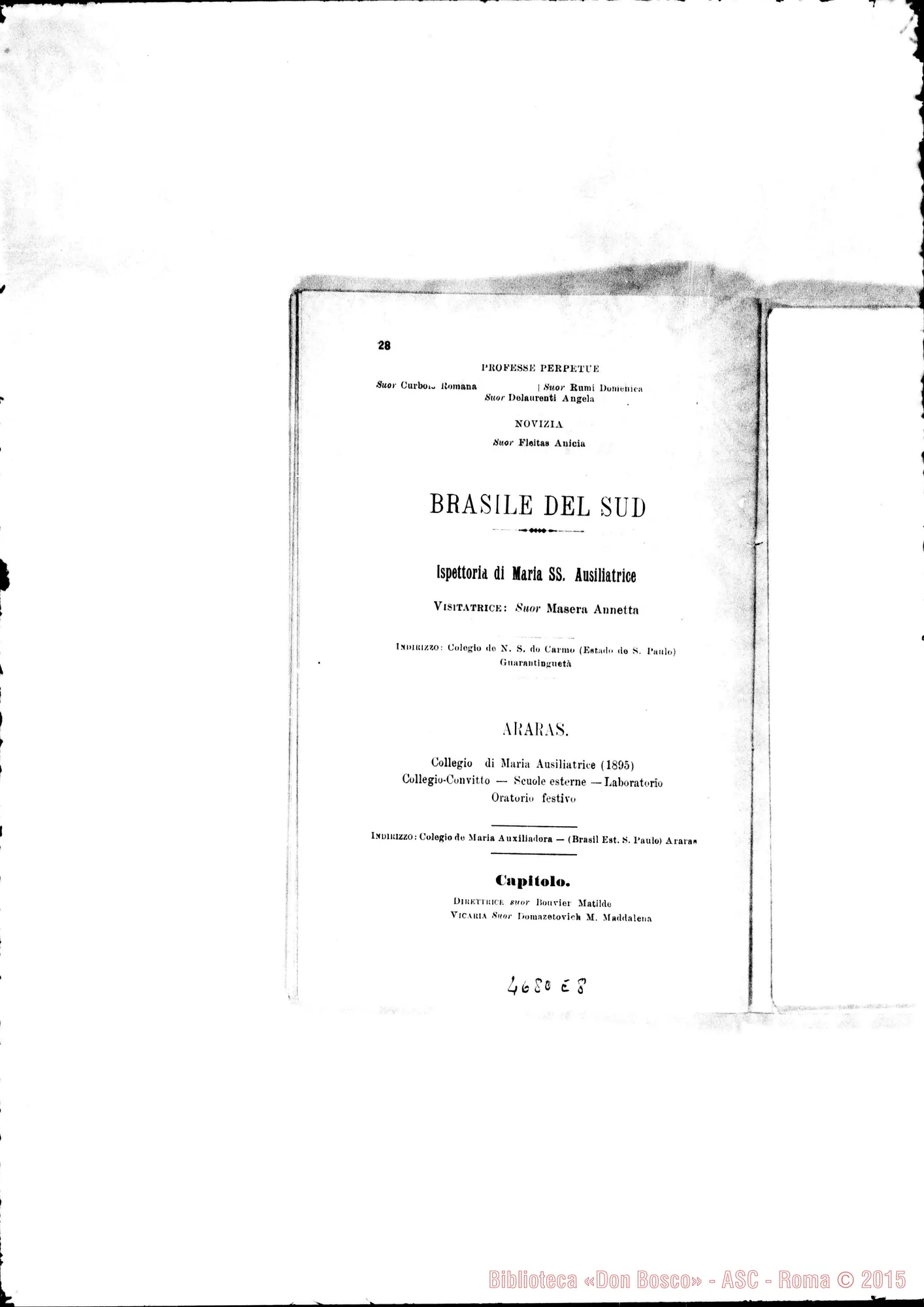 Fotogramma E 8 — America - Appaiono: Brinkmann (Arg.), Rio S. Cruz (Chile), Villa Concepción (Paraguay), Cachoeira do Campo (Bras.), Ponte Nova (seconda) (Bras.), Cuenca (Ecuador), Messico (seconda), Puebla (seconda) (Messico)