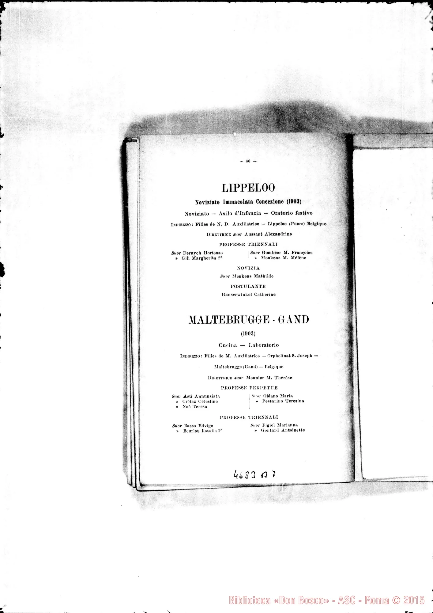 Fotogramma B 7 — 1905 Europa - Appaiono: Viarigi, Retorbido, Brisighella, Livorno (seconda), Angera, Ottobiano, Roma-S. Famiglia, Tournai (Belgio), Salamanca (Spagna) - Spariscono: Muri, Olgiate Olona