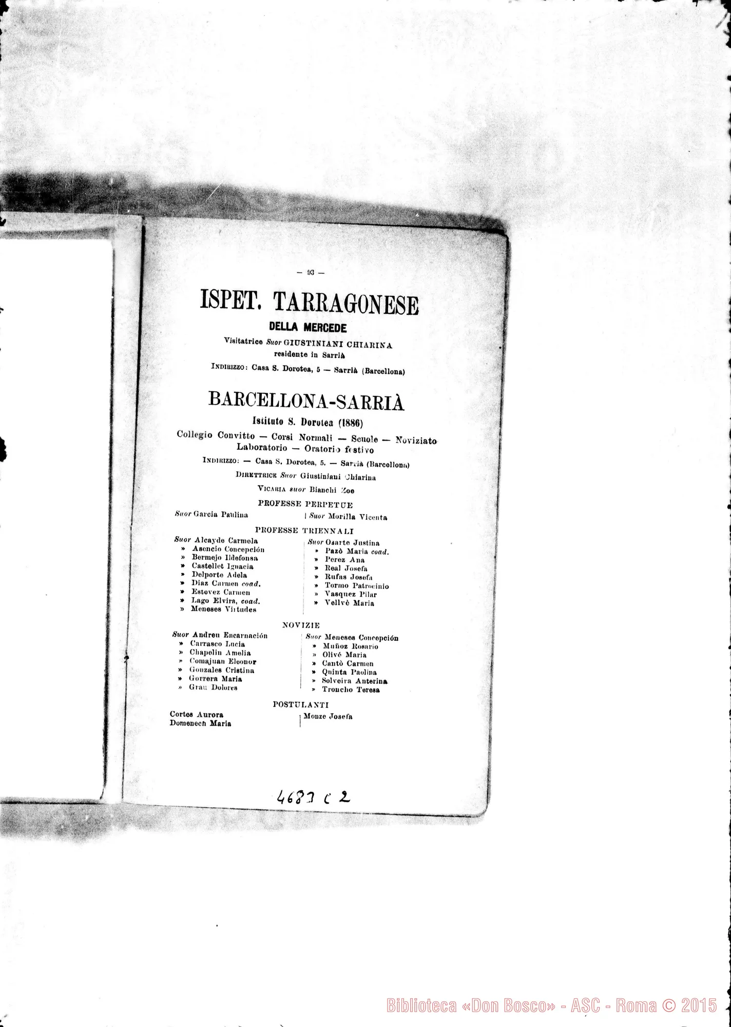 Fotogramma C 2 — 1905 Europa - Appaiono: Viarigi, Retorbido, Brisighella, Livorno (seconda), Angera, Ottobiano, Roma-S. Famiglia, Tournai (Belgio), Salamanca (Spagna) - Spariscono: Muri, Olgiate Olona