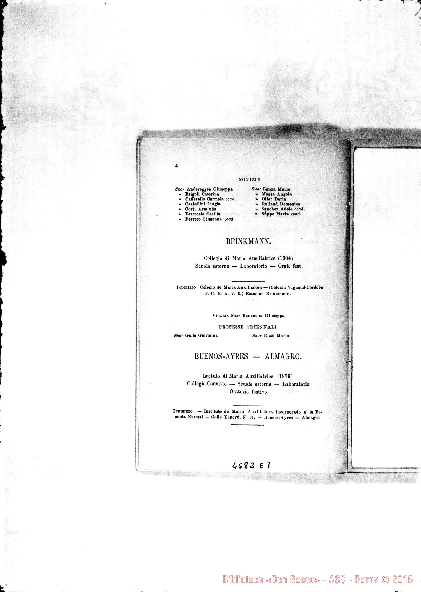 Fotogramma E 7 — America - Appaiono: La Paz (Uruguay), Batataes (Bras.), Corumbá (Bras.), Melipila (Chile), Bogotá (seconda) (Colombia), Serrezuela (Colombia), Soacha (Colombia) - Spariscono: Manga