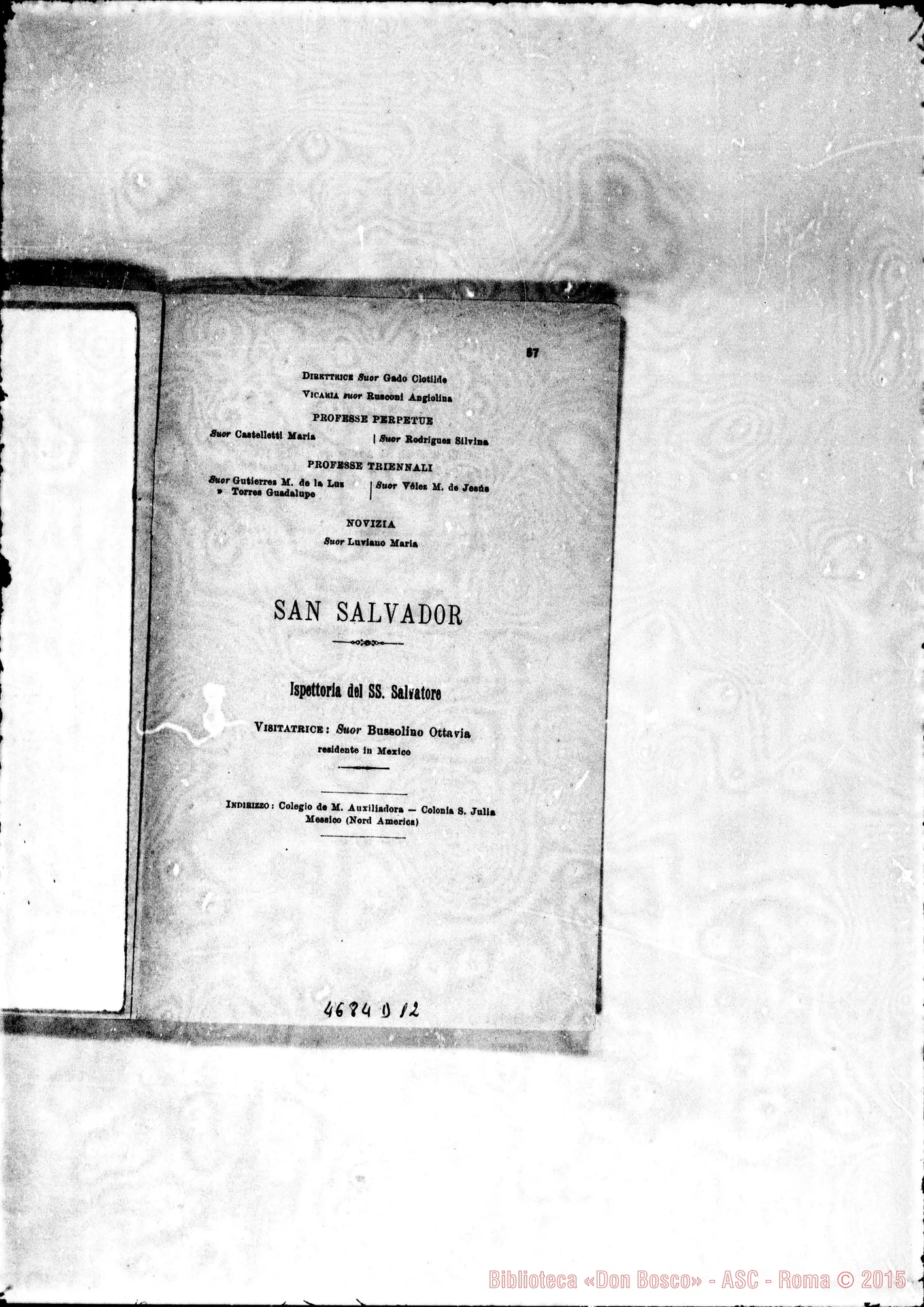 Fotogramma D 12 — America - Appaiono: La Paz (Uruguay), Batataes (Bras.), Corumbá (Bras.), Melipila (Chile), Bogotá (seconda) (Colombia), Serrezuela (Colombia), Soacha (Colombia) - Spariscono: Manga