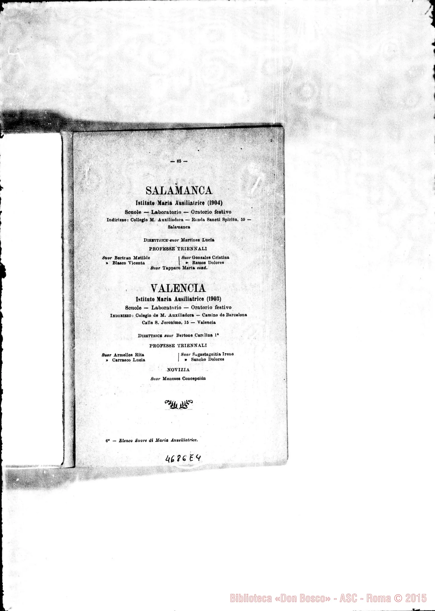 Fotogramma E 4 — 1906 Europa - Appaiono: Formigine, Genova, Busto Arsizio, Fenegró, Germignaga, Lomello, Milano, S. Colombabo al Lambro, Somma Lombardo, Napoli (seconda), Tor.-Sacra Famiglia, Finero, Premosello, Trino (seconda), Fambourough (Inghilterra), Sarrià (seconda) (Spagna), Gerusalemme (Palest.) - Spariscono: Cannerò, Garottola, Toceno, Londra