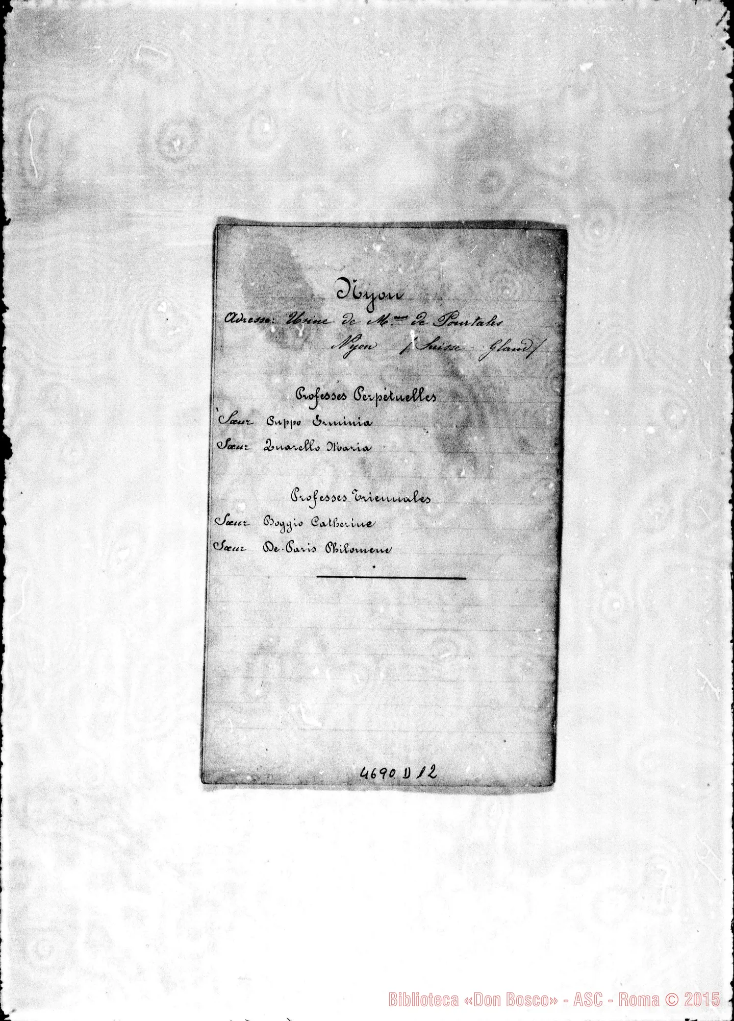 Fotogramma D 12 — 1907 Europa - Appaiono: Cogno, S. Giorgio Lomellina, Scutari (Turchia), S.te Marguerite (Fr.) (seconda), Marseille (seconda) (Fr.), S.te Jèrome (Fr.), Blancard (Fr.), St. Cyr (seconda) (Fr.), Lyon (Fr.) - Spariscono: Fourquières, Montpellier, Sarrià-seconda, Briga