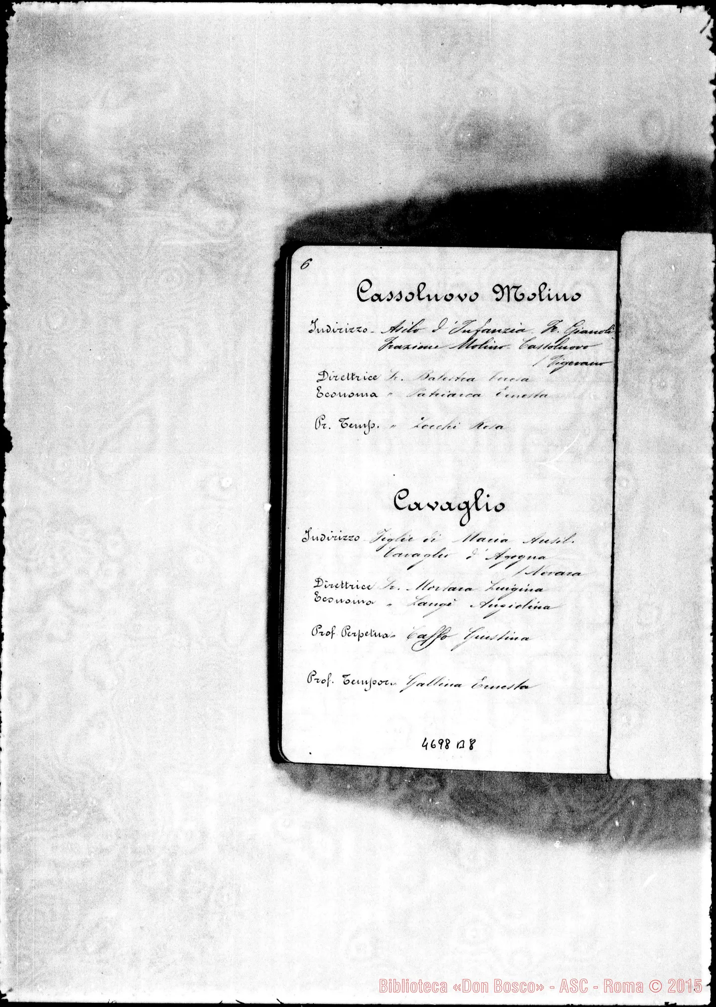 Fotogramma B 8 — 1909 Europa - Appaiono: Bessolo, Pernate, Cuccaro, Lusignano, Comedo, Legnano-seconda, Serralunga d’Alba - Spariscono: Bicocca, Fornaci