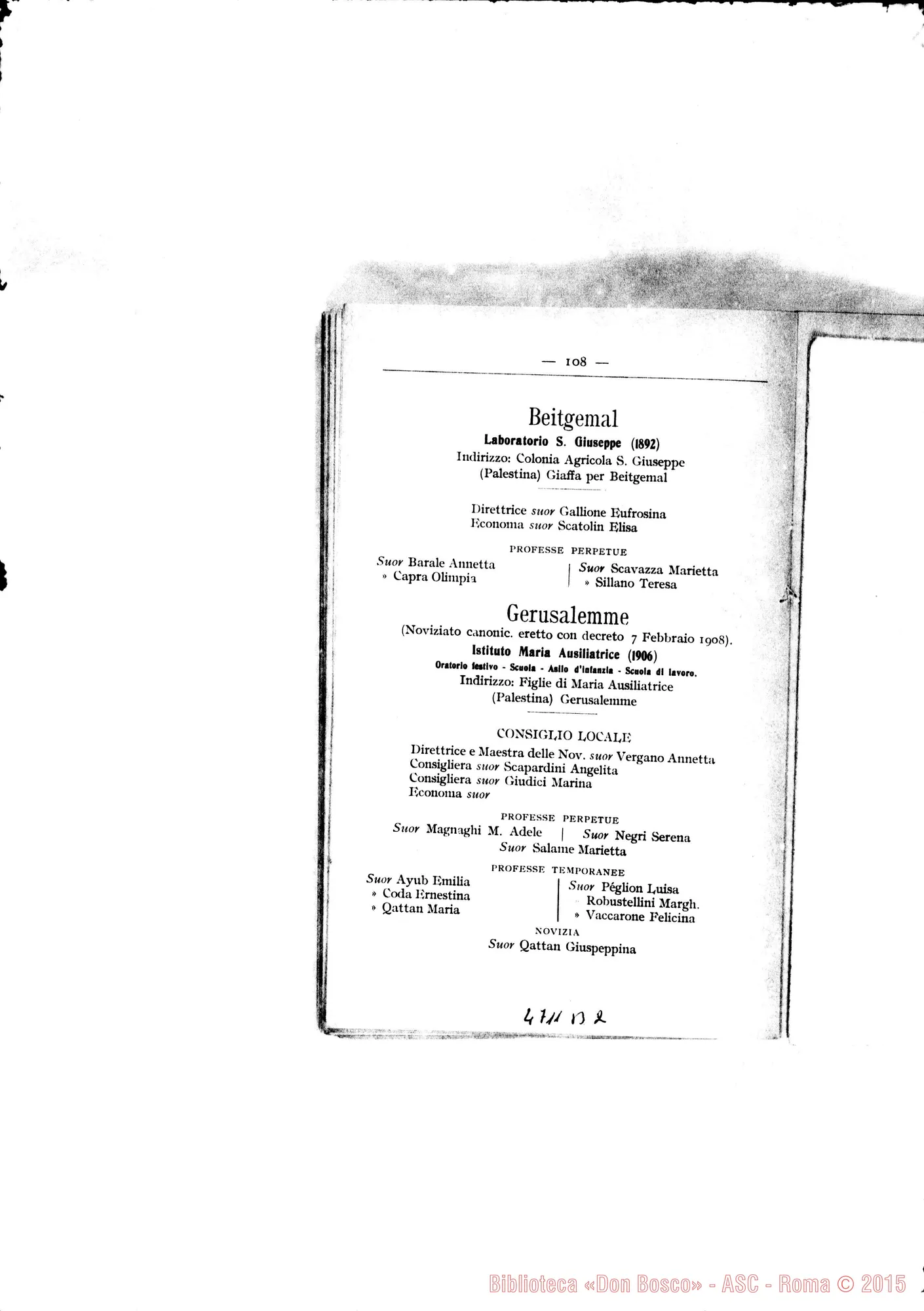 Fotogramma B 2 — 1912 Europa - Appaiono: Agliano, Tortona, Bagnolo, Tor.-Valsalice, Musocco, Padova, Napoli (secónda), Roma-M. Liberatrice, Roma-Addolorata - Spariscono: Busto Arsizio, Cadorago, Parco