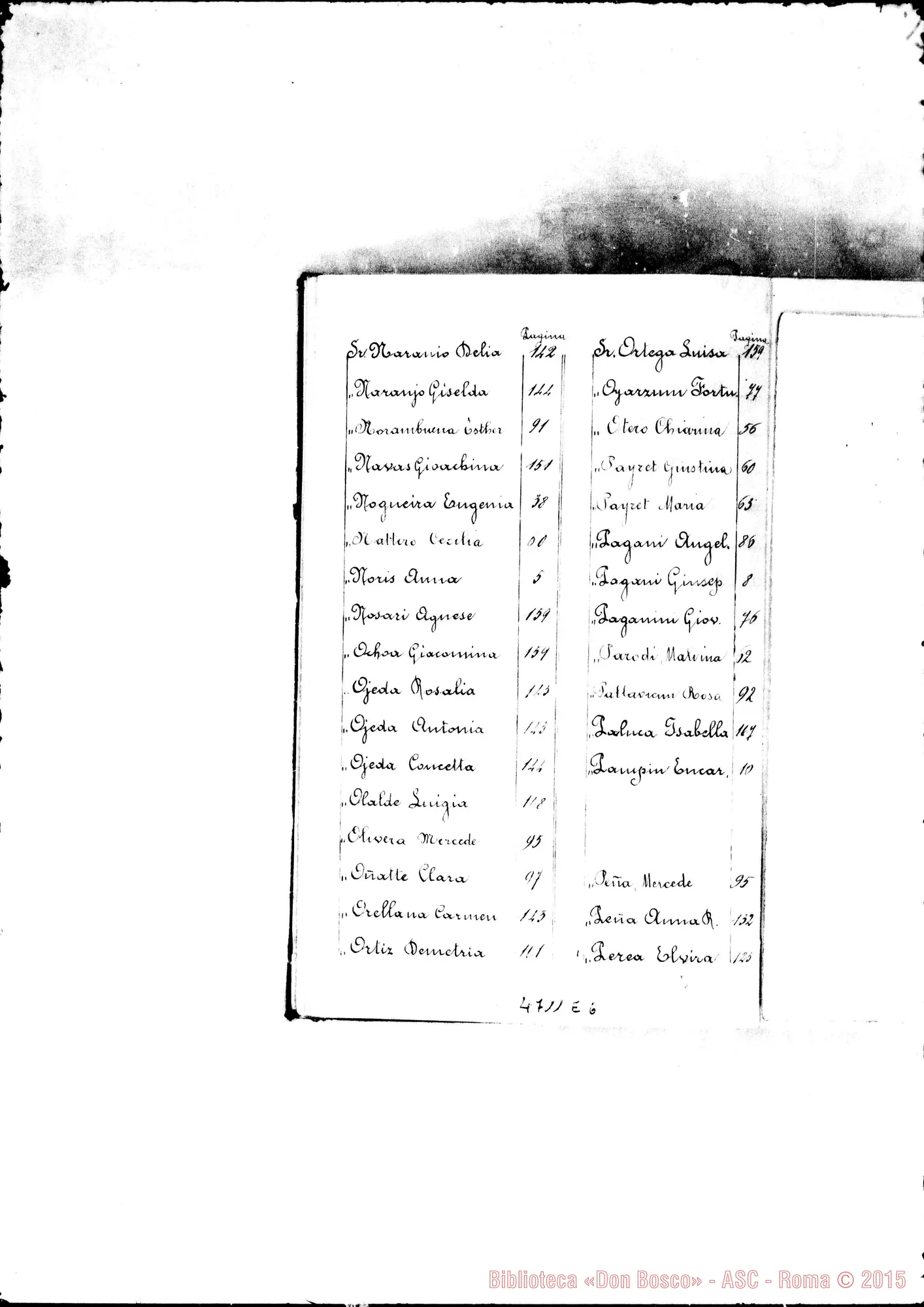 Fotogramma E 6 — America - Appaiono: Avellaneda (Arg.), Trelew (Arg.), Batataes (seconda) (Bras.), Niteroi (seconda) (Bras.), Santa Isabel (Paraguay), Villa Muñoz (Paraguay), Porvenir (Arg.), Port Stanley (Arg.), Sangradoruo (Bras.), Santiago (terza E quarta) (Chile), Bogotá (Colombia), Chía (Colombia), Guadalupe (Colombia), Guatavita (Colombia), La Ceja (Colombia), Guayaquil (Ecuador), Sig-Sig (Ecuador), Chalchuapa (S. Salvador), Granada (S. Salvador), Tegucigalpa (S. Salvador), Colima (Messico), Montemorelos (Messico), Paterson (Stati Uniti) - Spariscono: Atahualpa, Fortín Mercedes, Dawson, La Paz, Gualaquiza