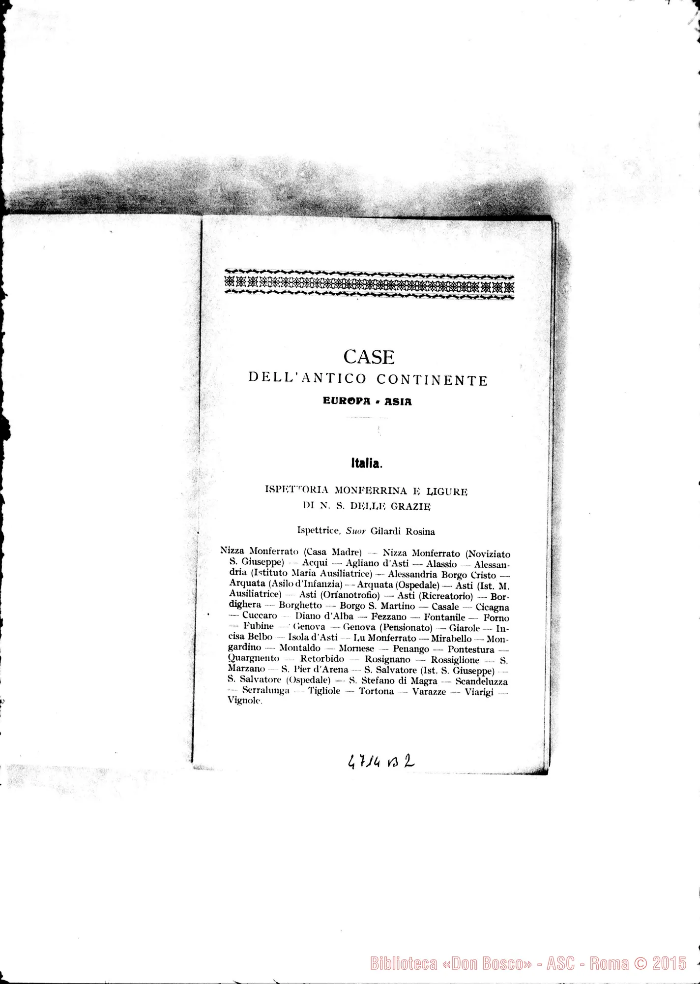 Fotogramma B 2 — 1913 Europa - Appaiono: Acqui, Forno, Genova (seconda), Agliè Canavese, Cassolnovo (terza), Tor.-Torre Pellice, Arth, Modena, Tromello, Civitavecchia (seconda), Acireale, Jerez de la Frontera - Spariscono: Biella