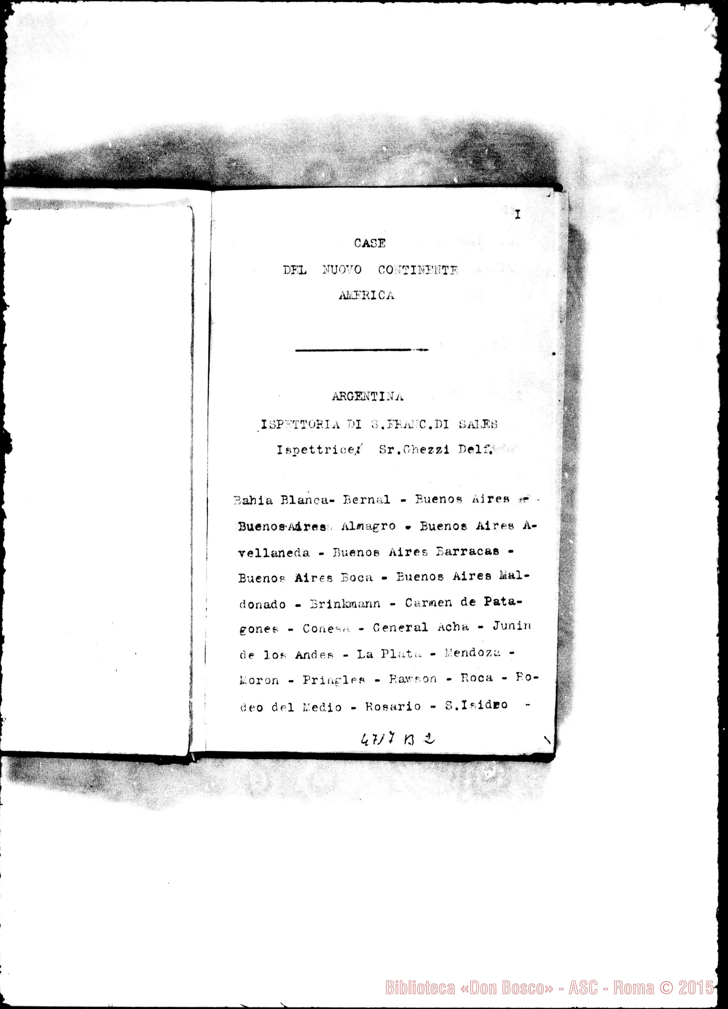 Fotogramma B 2 — America - Appaiono: S. Pauolo (Bras.), Corumbá (seconda) (Bras.), Chunchi (Ecuador), Granada (seconda) (S. Salvador), Atlantic City (Stati Uniti), Messico (seconda), Paterson (seconda) (Stati Uniti) - Spariscono: Puebla (seconda)