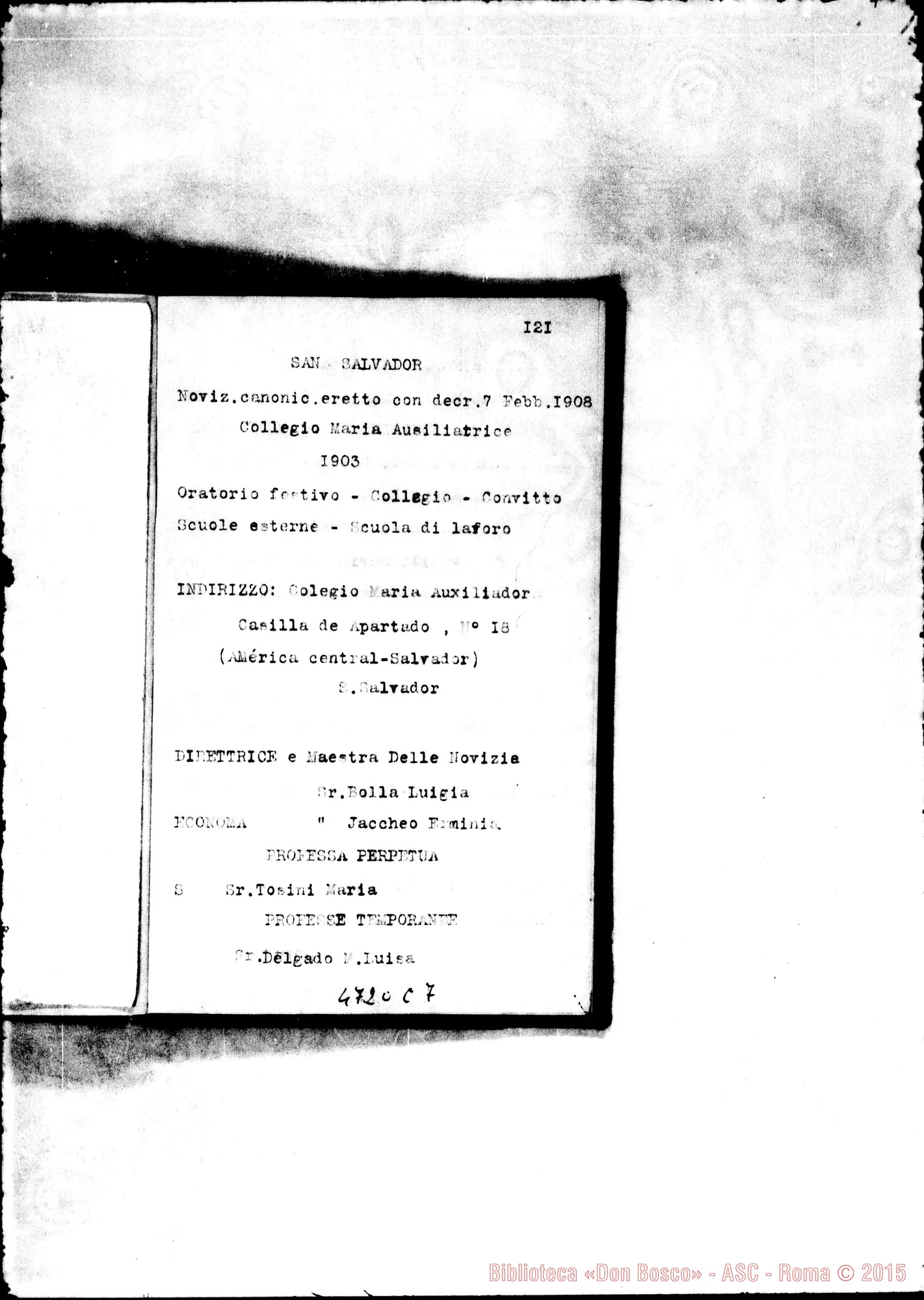 Fotogramma C 7 — America - Appaiono: S. Pauolo (Bras.), Corumbá (seconda) (Bras.), Chunchi (Ecuador), Granada (seconda) (S. Salvador), Atlantic City (Stati Uniti), Messico (seconda), Paterson (seconda) (Stati Uniti) - Spariscono: Puebla (seconda)