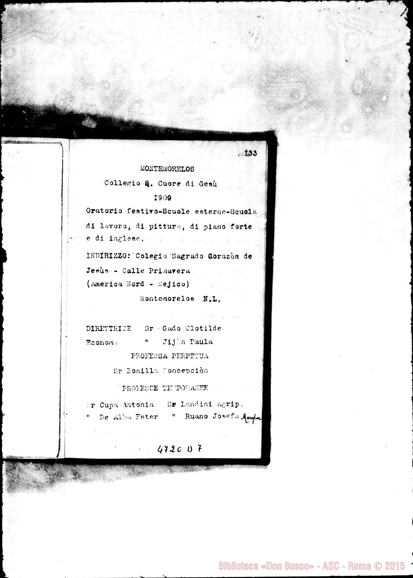 Fotogramma D 7 — America - Appaiono: S. Pauolo (Bras.), Corumbá (seconda) (Bras.), Chunchi (Ecuador), Granada (seconda) (S. Salvador), Atlantic City (Stati Uniti), Messico (seconda), Paterson (seconda) (Stati Uniti) - Spariscono: Puebla (seconda)