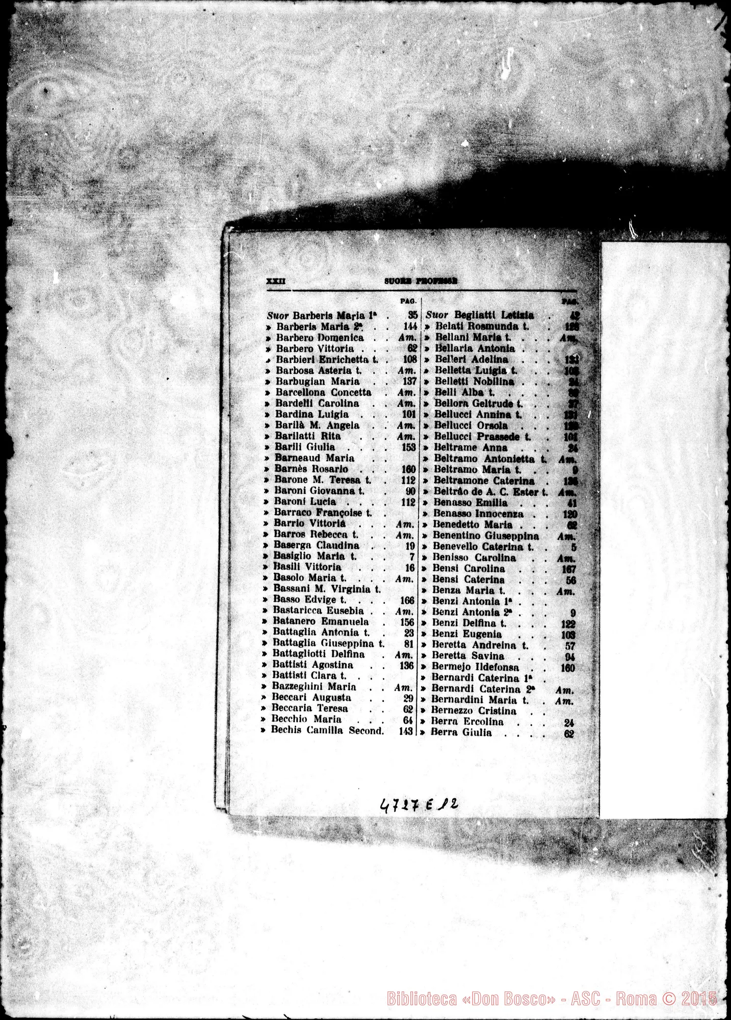 Fotogramma E 12 — 1916 Europa - Appaiono: Genova (terza E quarta), S. Pietro d’Olba, S. Pietro Novello, La Spezia, Varazze (seconda), Cervignasco, Roppolo Castello, Tor.-Regina Margherita, Tor.-Monte Rosa, Verrés, Novara (seconda), Casinalbo, Cimetta, Legnano (seconda), Treviglio, Collesalvetti, Marina di Pisa, Pisa, Guspini, Marano di Napoli, Roma-Gesù Nazareno, Acireale (seconda), Brancaleone, Calatabiano, S. Agata di Militello, Alessandria d’Egitto - Spariscono: Asti (terza), Cassolnovo (terza), Germignana, Gioia dei Marsi, Pesinetto, Sagrado, Scutari (terza), Tor.-Martinetto, Tor.-Valsalice