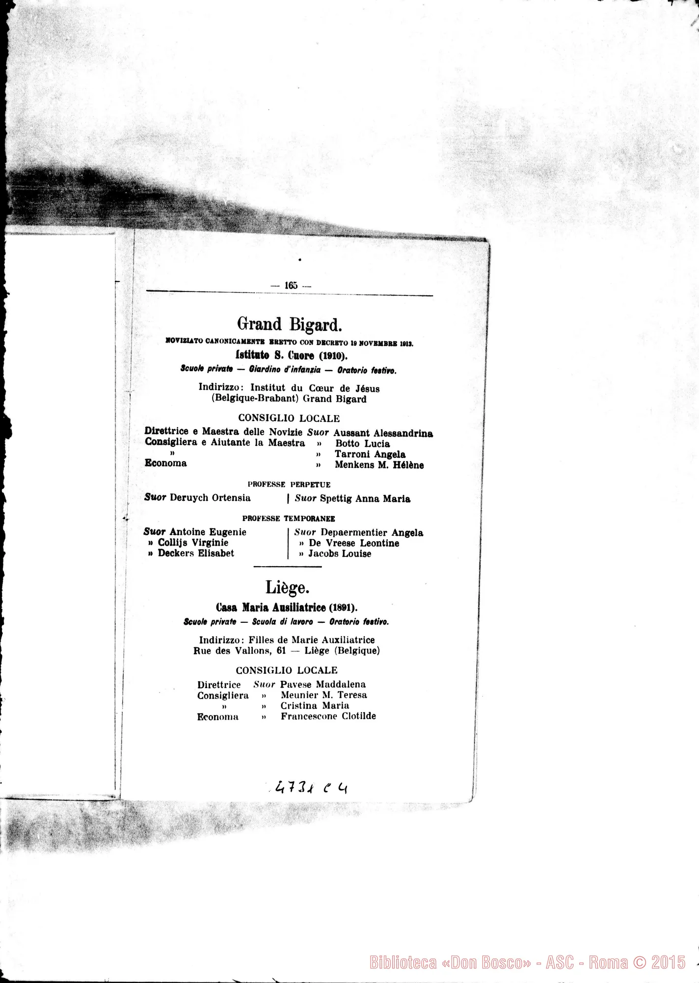 Fotogramma C 4 — 1916 Europa - Appaiono: Genova (terza E quarta), S. Pietro d’Olba, S. Pietro Novello, La Spezia, Varazze (seconda), Cervignasco, Roppolo Castello, Tor.-Regina Margherita, Tor.-Monte Rosa, Verrés, Novara (seconda), Casinalbo, Cimetta, Legnano (seconda), Treviglio, Collesalvetti, Marina di Pisa, Pisa, Guspini, Marano di Napoli, Roma-Gesù Nazareno, Acireale (seconda), Brancaleone, Calatabiano, S. Agata di Militello, Alessandria d’Egitto - Spariscono: Asti (terza), Cassolnovo (terza), Germignana, Gioia dei Marsi, Pesinetto, Sagrado, Scutari (terza), Tor.-Martinetto, Tor.-Valsalice