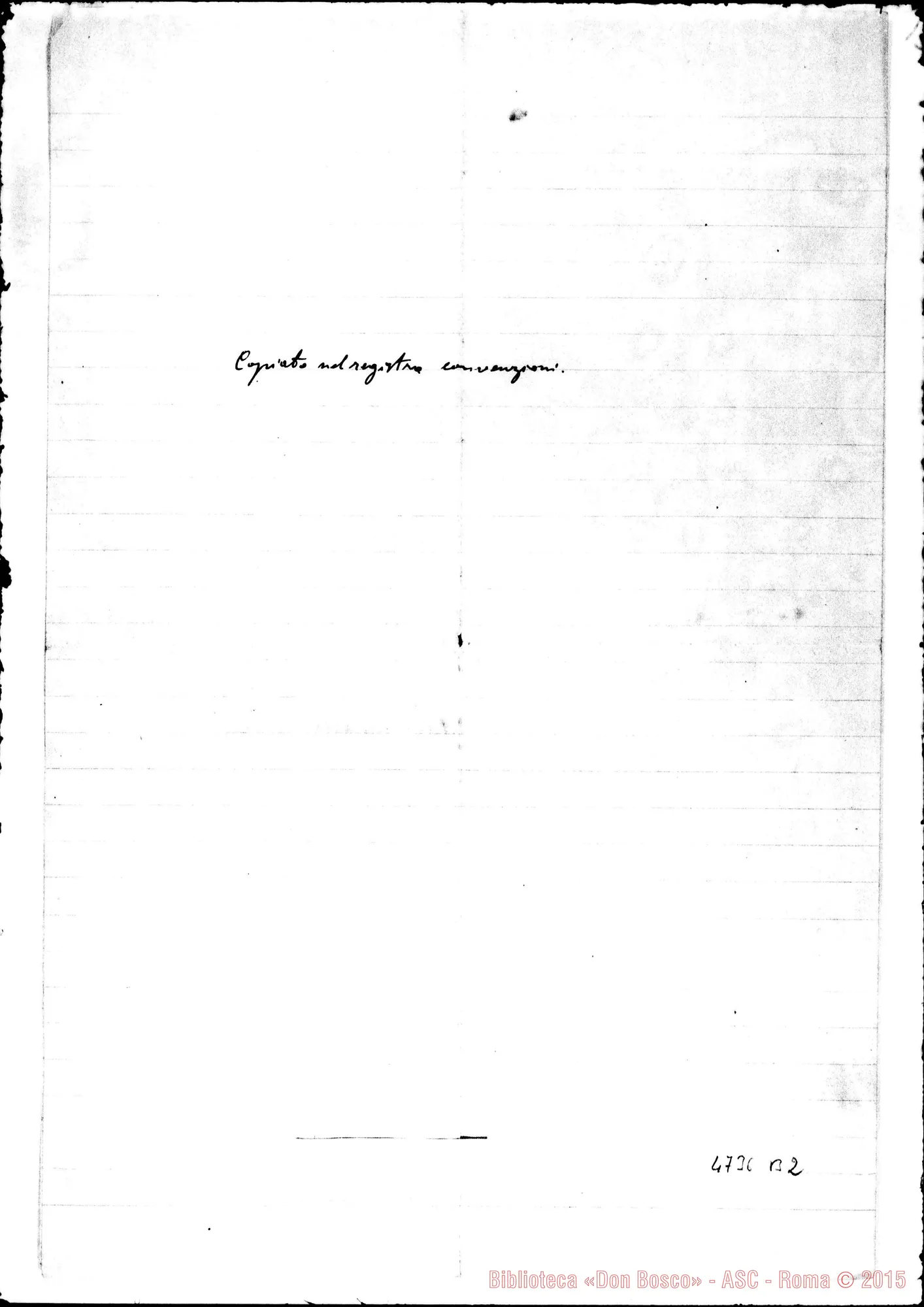 Fotogramma B 2 — Contratto. Torino, 2-07-1894. Firma autogr. Rua. Copia