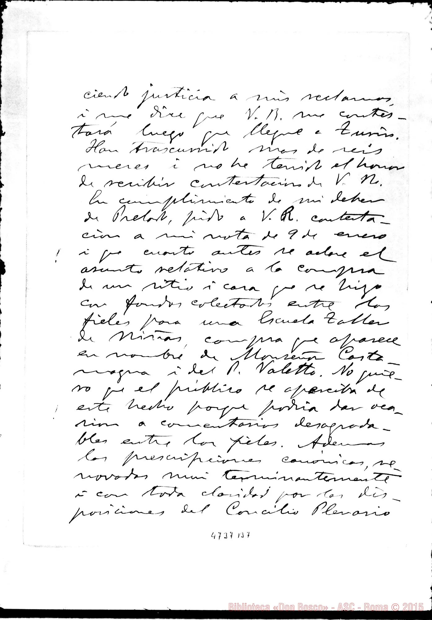 Fotogramma B 7 — Guillermo Juan Càrter, vesc.-Don Rua. Iquique, 28-09-1900