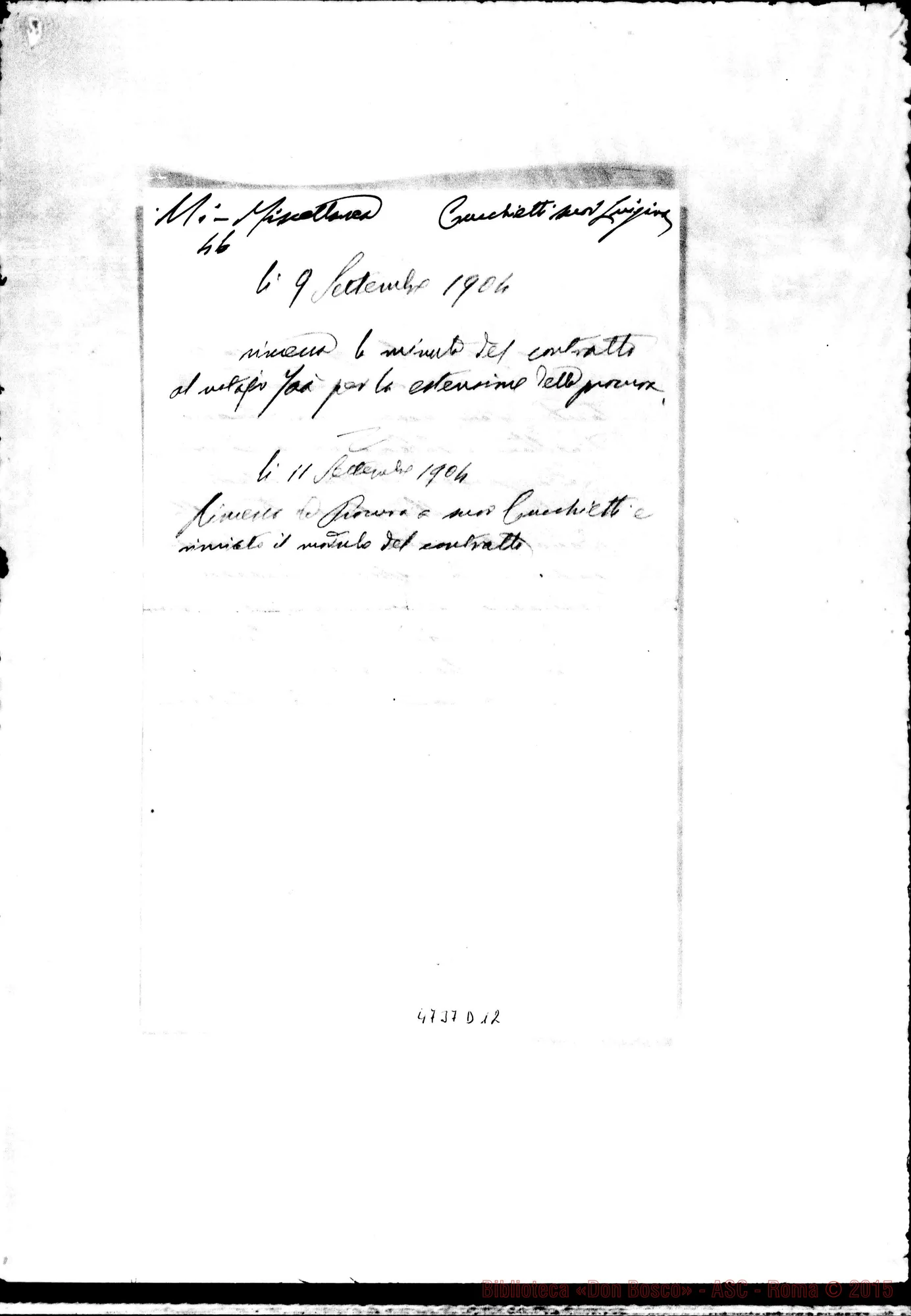 Fotogramma D 12 — Suor Luigina Cucchietti-D. Rinaldi. S.d. Autogr. Rinaldi