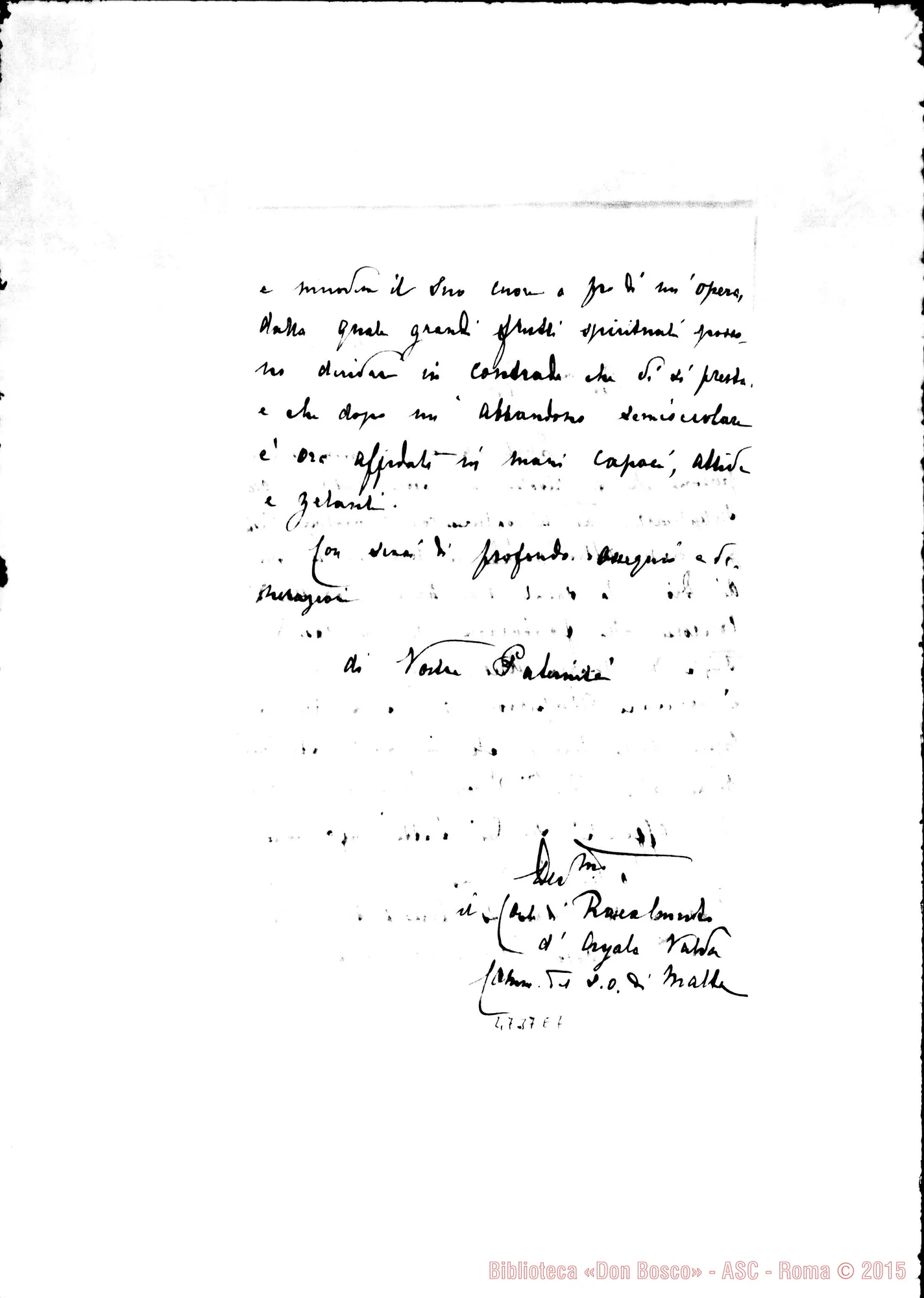 Fotogramma E 7 — Marino (Lecce): Racalmuto D’Ayala, comm.-Rev.mo Padre. Napoli, 12-09-1907