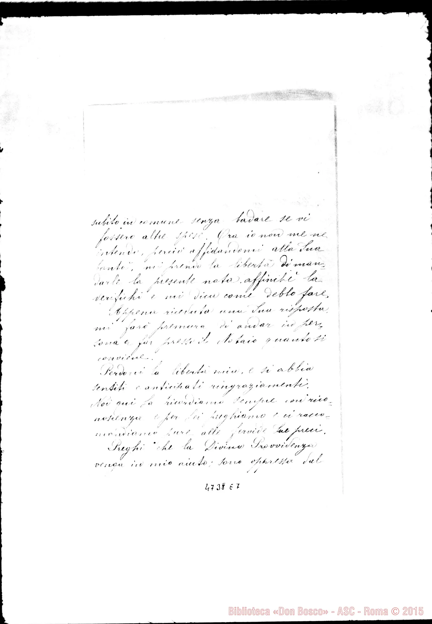 Fotogramma E 7 — Piano Isola: Suor Ravazza Felicina-Don Rinaldi. Piano Isola, 1-09-1904. Autogr. Rinaldi