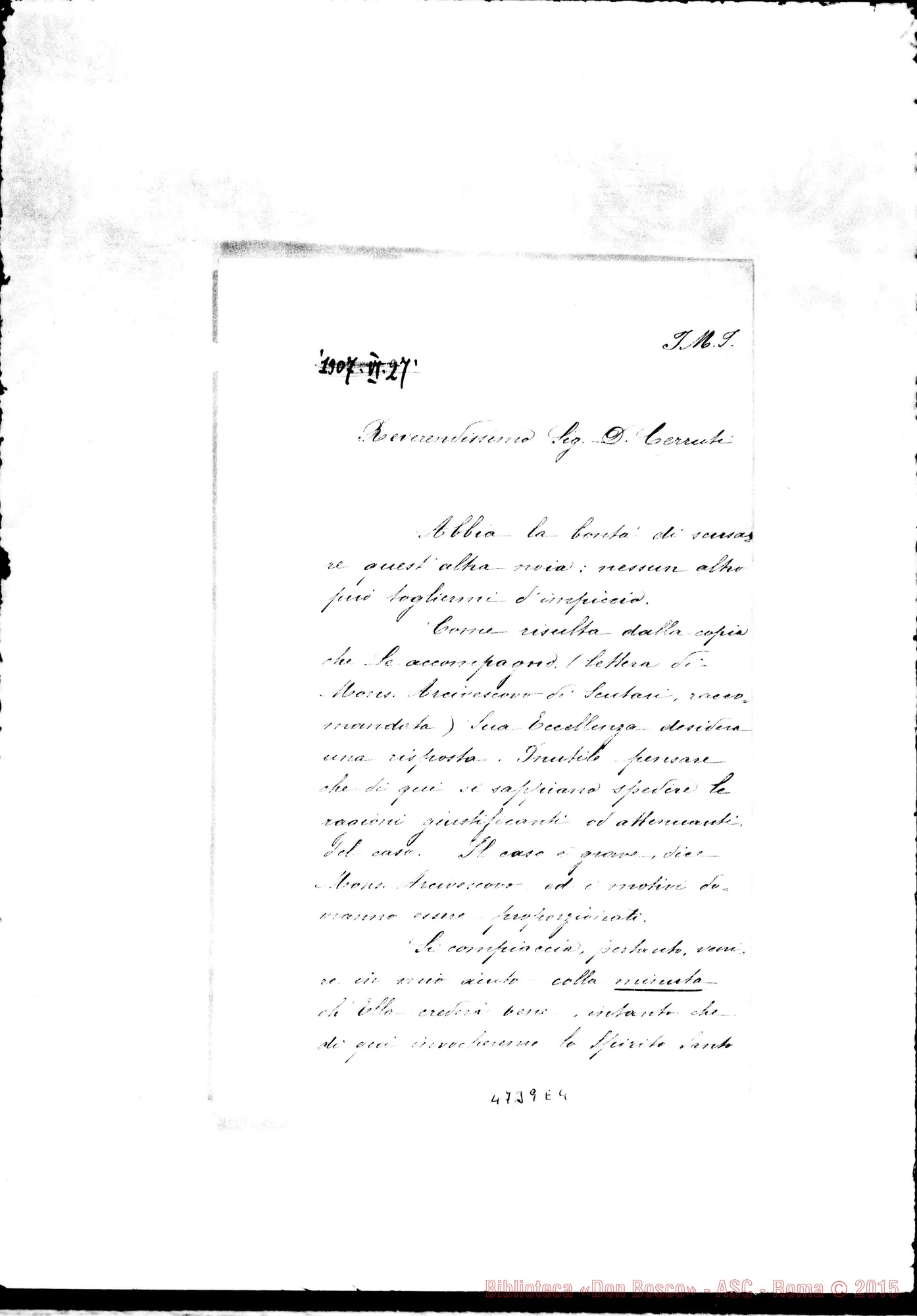 Fotogramma E 4 — Madre Daghero-D. Cerruti. Nizza Monf., 27-01-1907