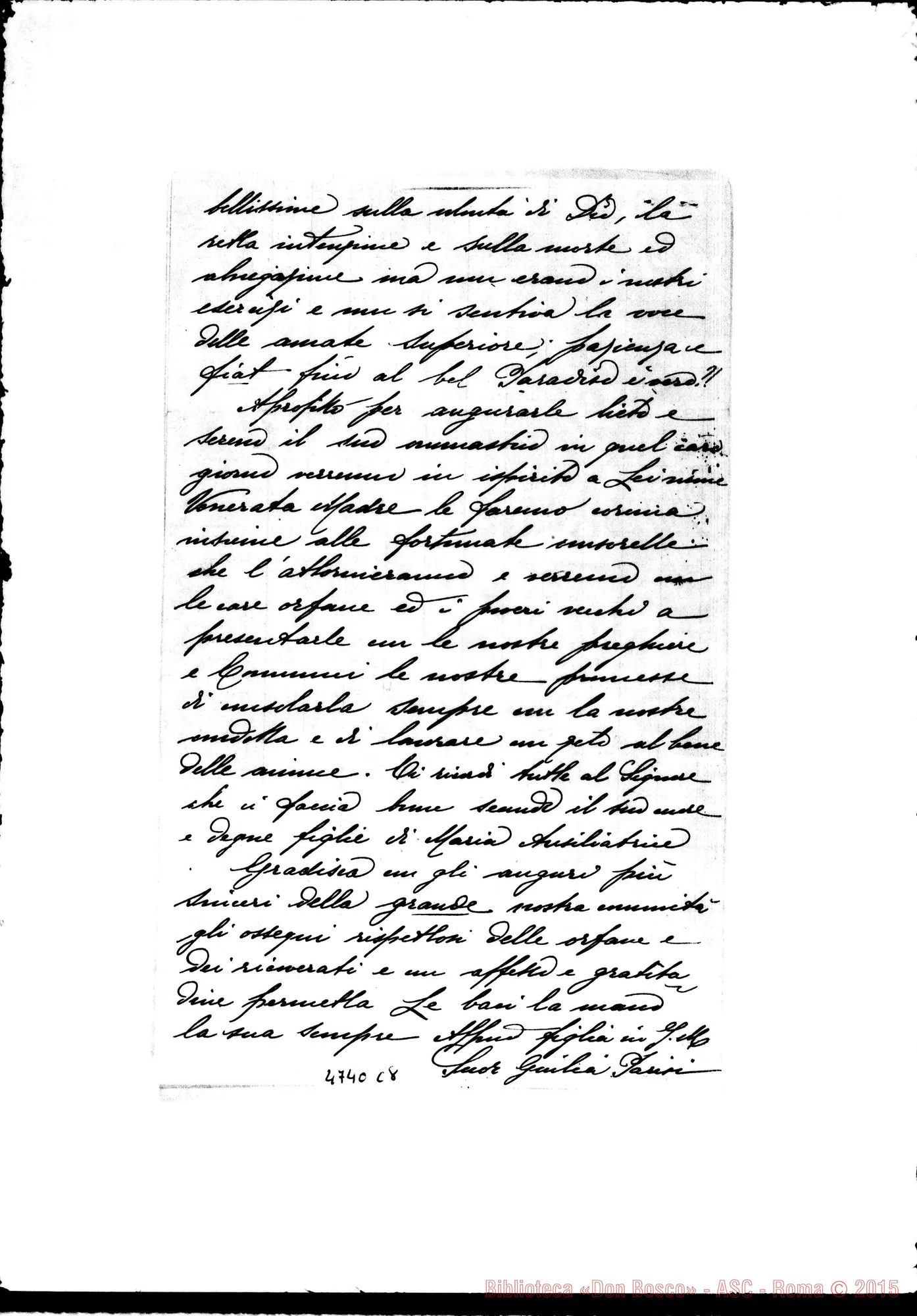 Fotogramma C 8 — Suor Giulia Parisi-Ven.ma Madre. Scutari, 16-04-1920