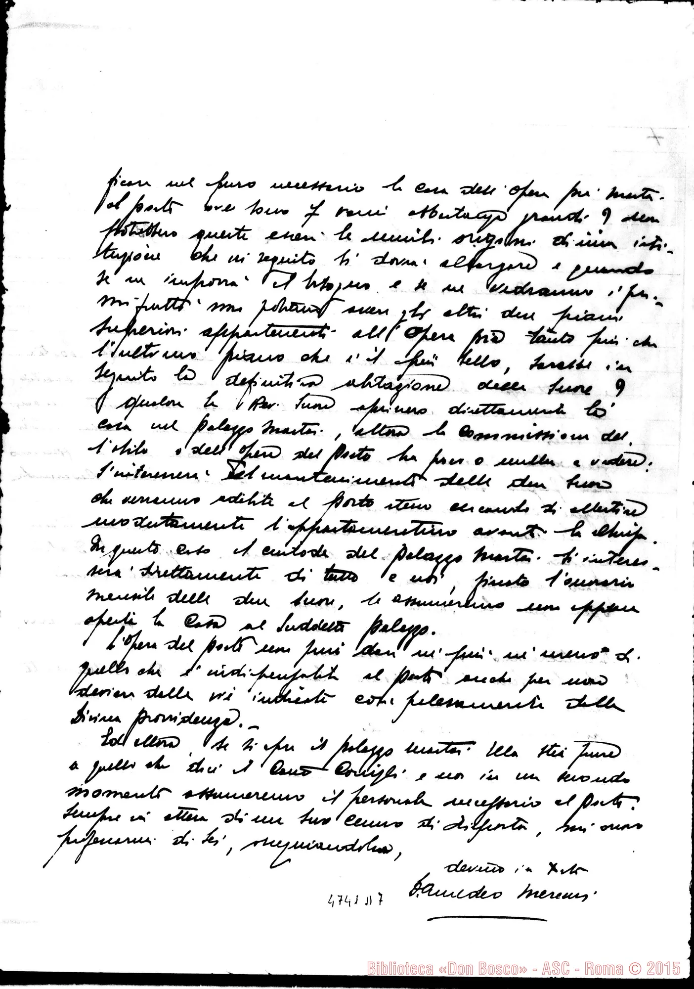 Fotogramma D 7 — Amedeo Merensi, sac.-Rev.mo Signore. Senigallia, 20-06-1930