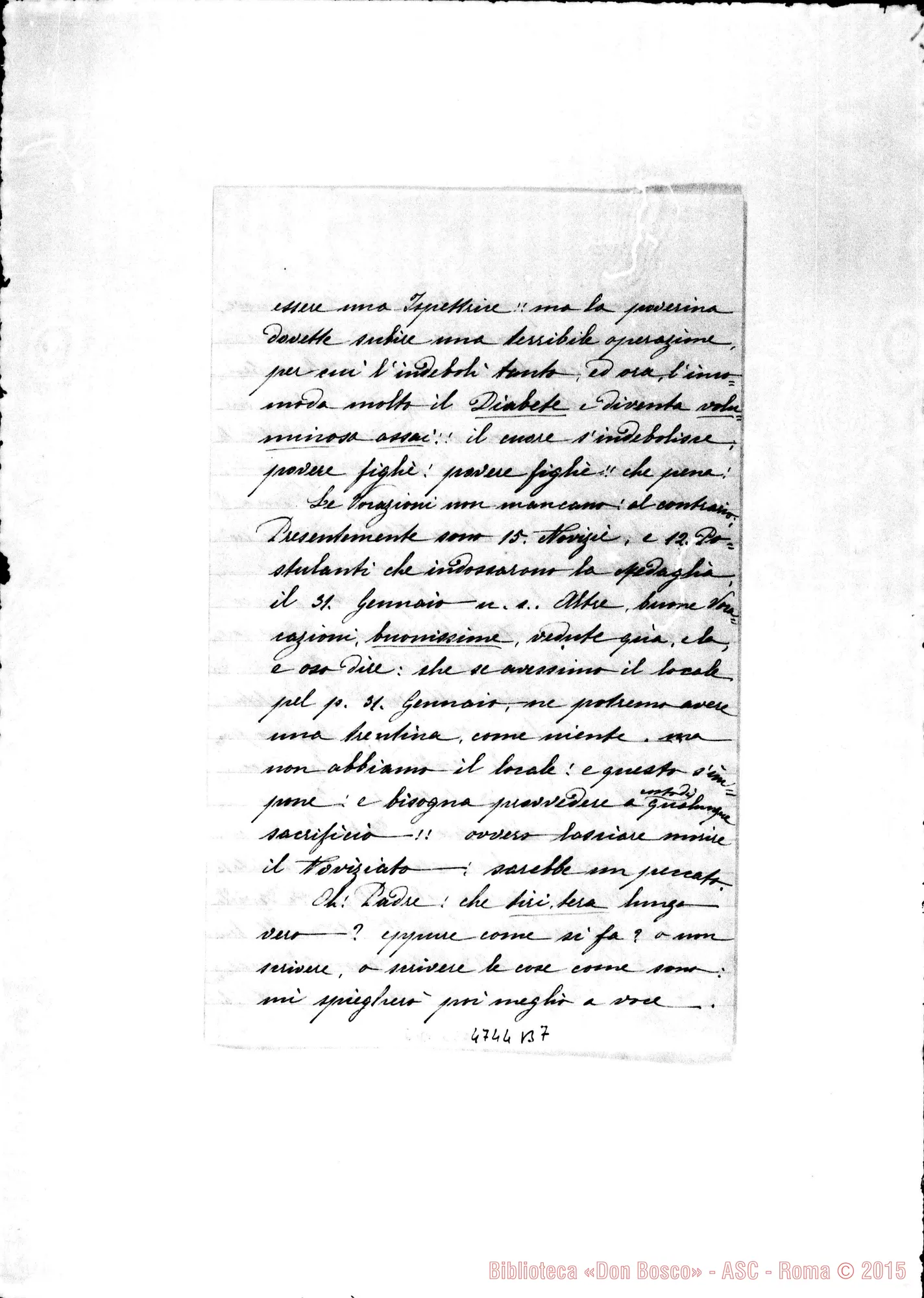 Fotogramma B 7 — Suor Enrichetta Sorbone-Ven.mo Padre. Salamanca, 6-04-1921