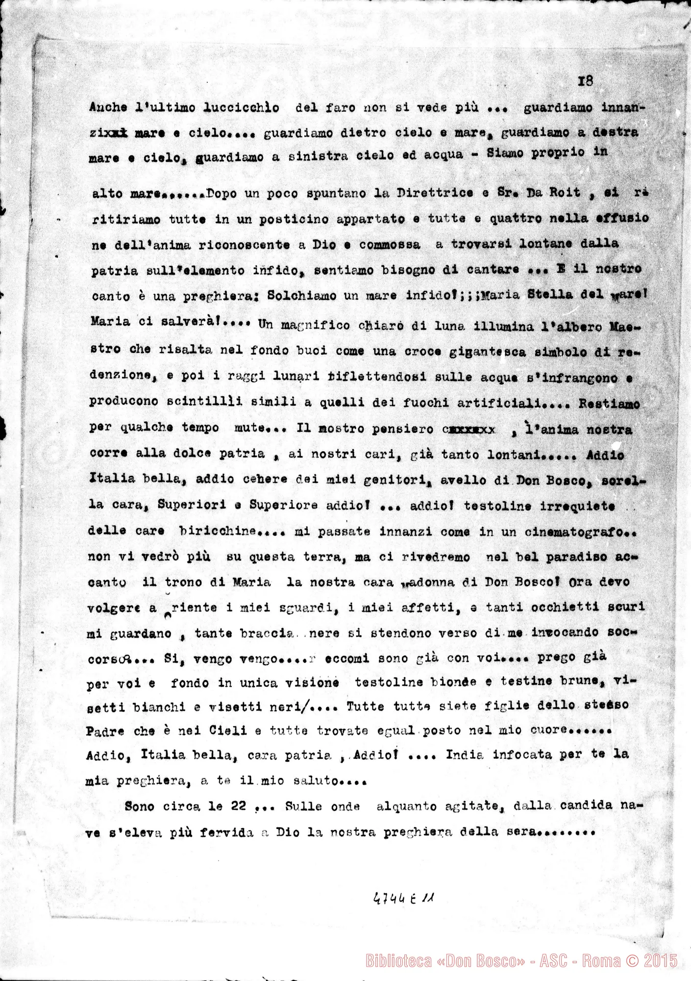 Fotogramma E 11 — Suor Berrà Giulia: Diario del suo viaggio nell’Assam. Copia dt.