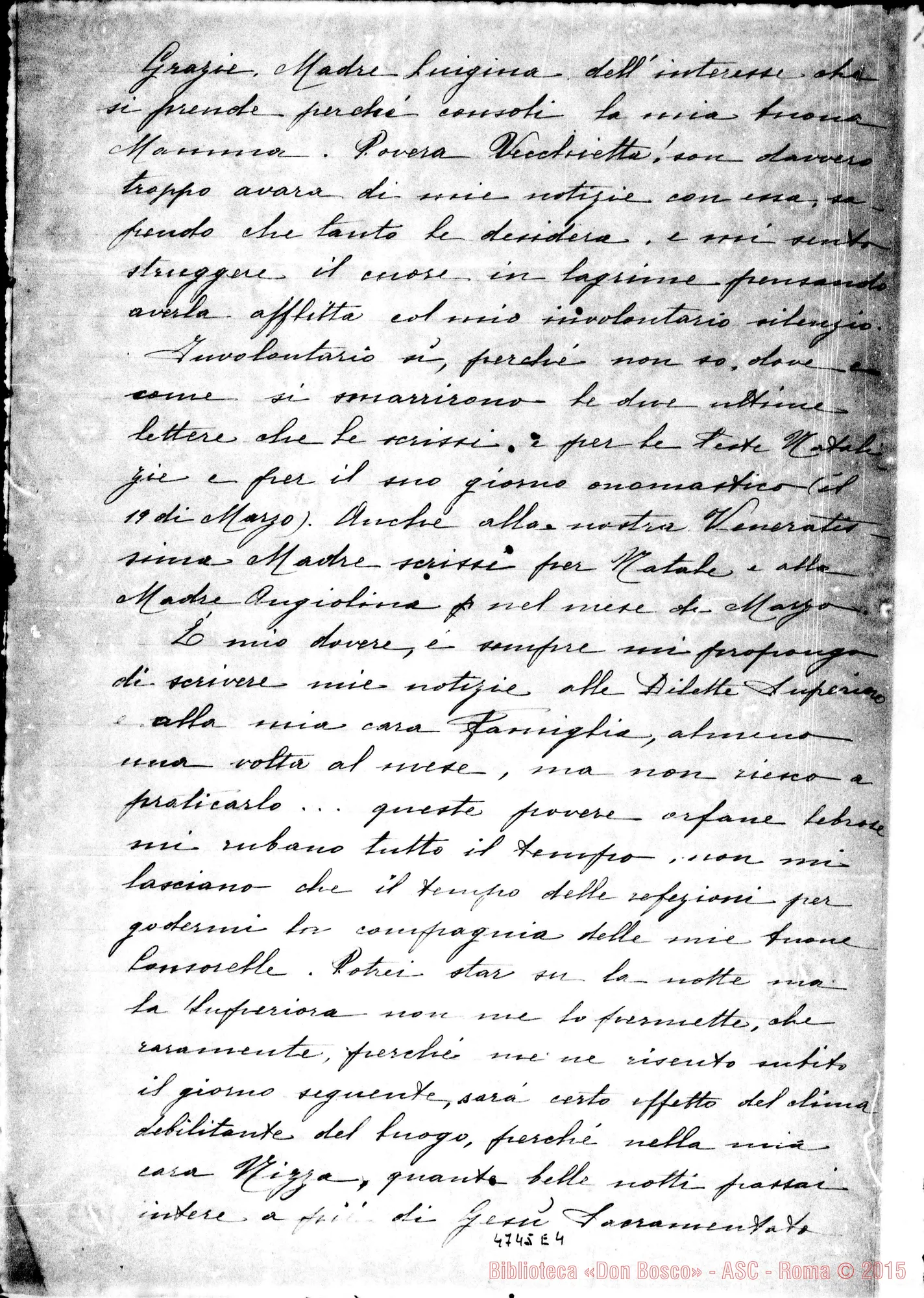 Fotogramma E 4 — Suor Marazia Felicina-Madre Luisa. Valle del Dolor, 8-05-1916