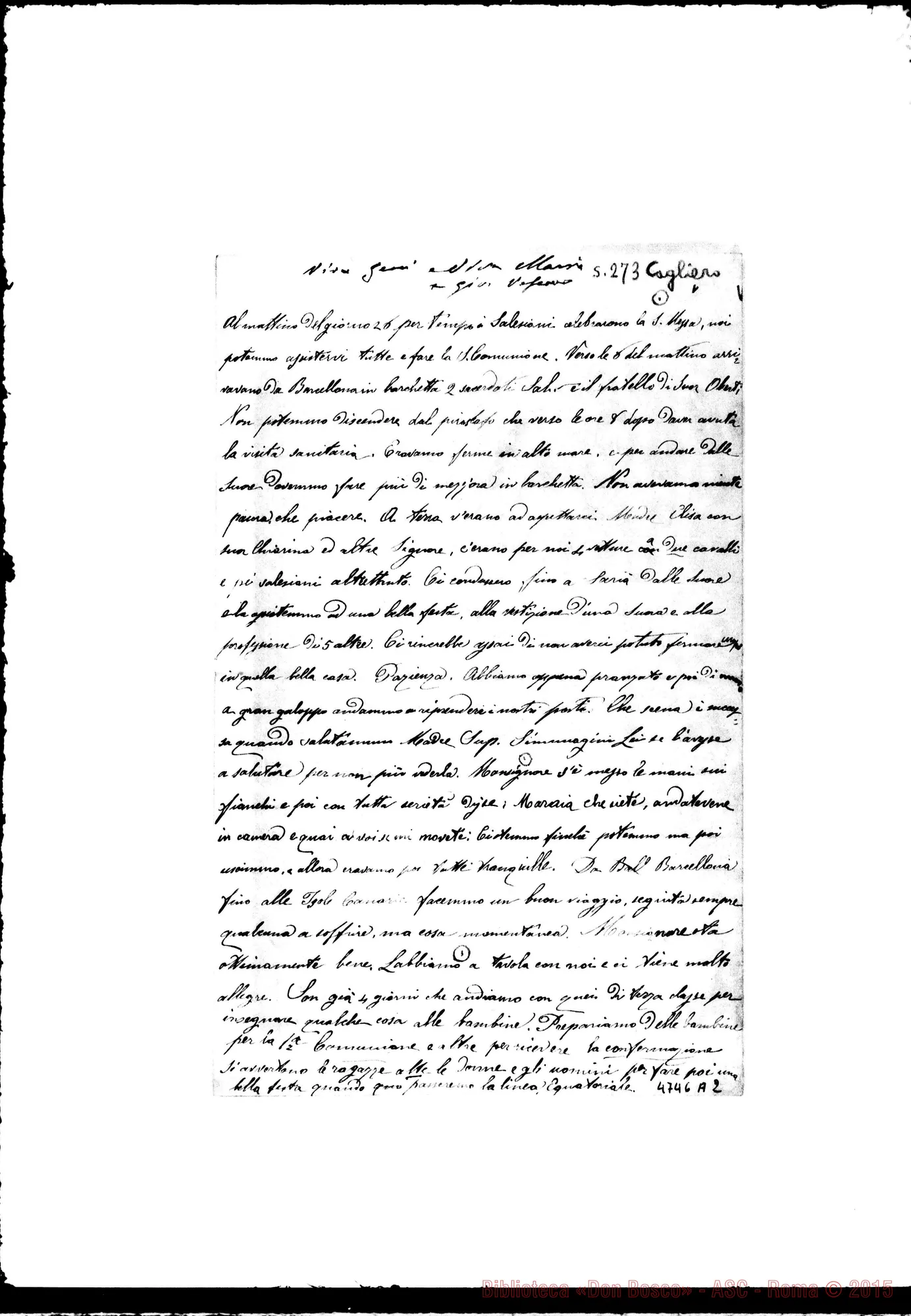 Fotogramma A 2 — Suore Americane-Madre Teresa. Las Palmas, 30-01-1889
