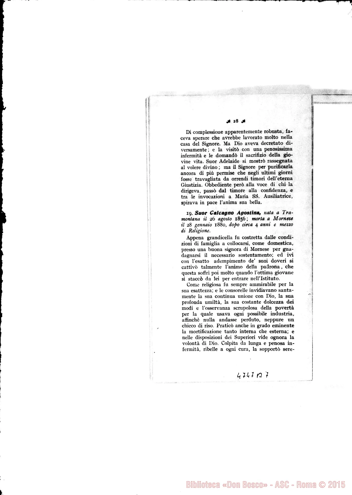 Fotogramma B 7 — Defunte nell’anno 1883 con cenni biografici