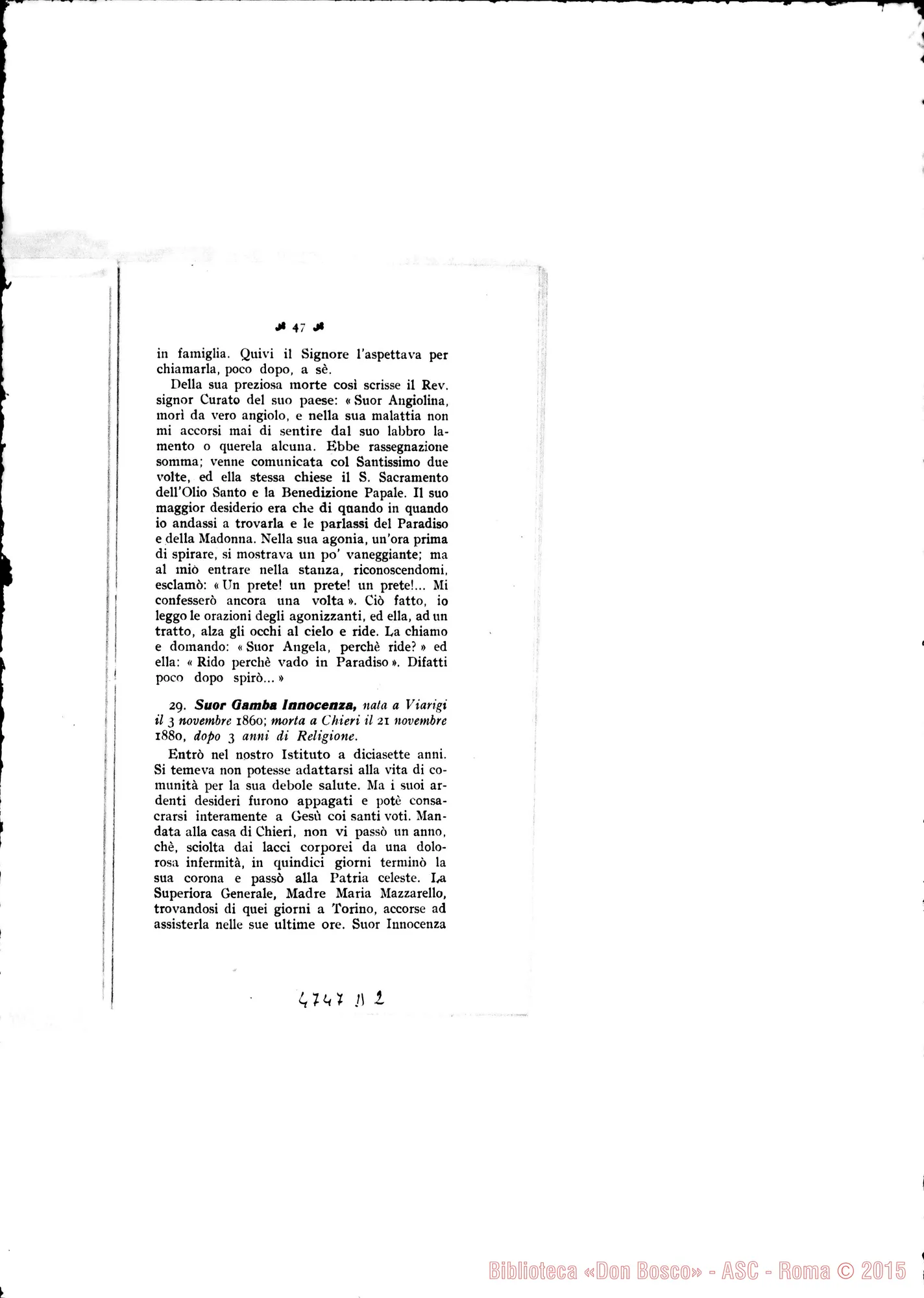 Fotogramma D 2 — Defunte nell’anno 1883 con cenni biografici