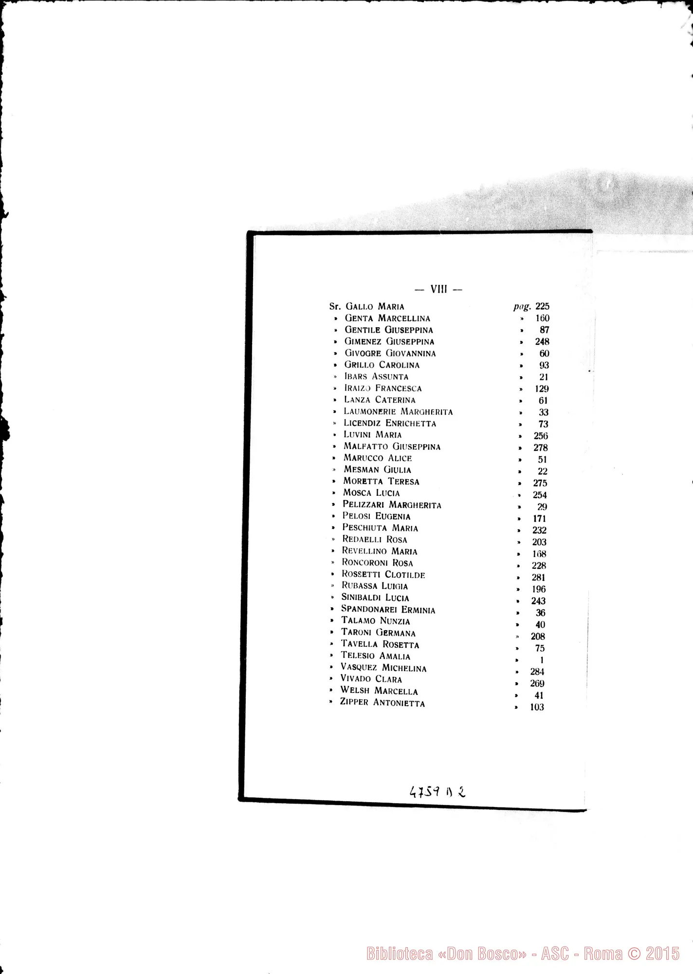 Fotogramma D 2 — Indice: Defunte nel triennio 1903-1905