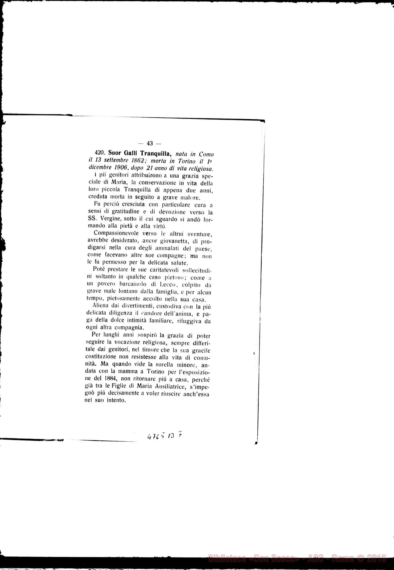 Fotogramma B 7 — Defunte nell’anno 1906 con cenni biografici