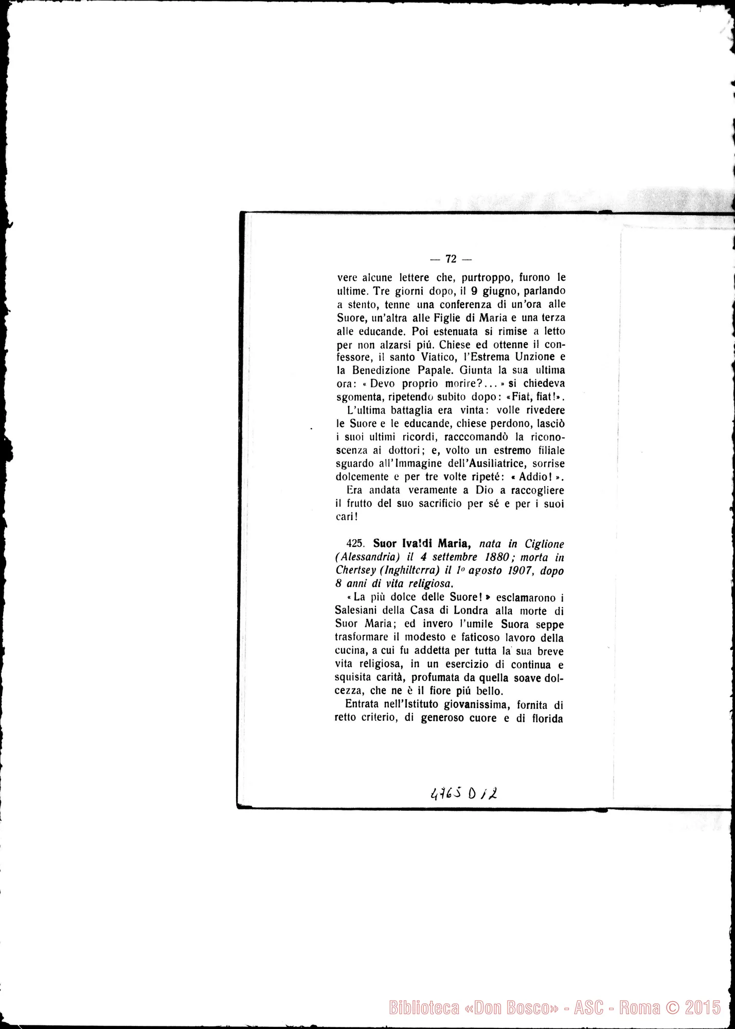 Fotogramma D 12 — « « 19o7