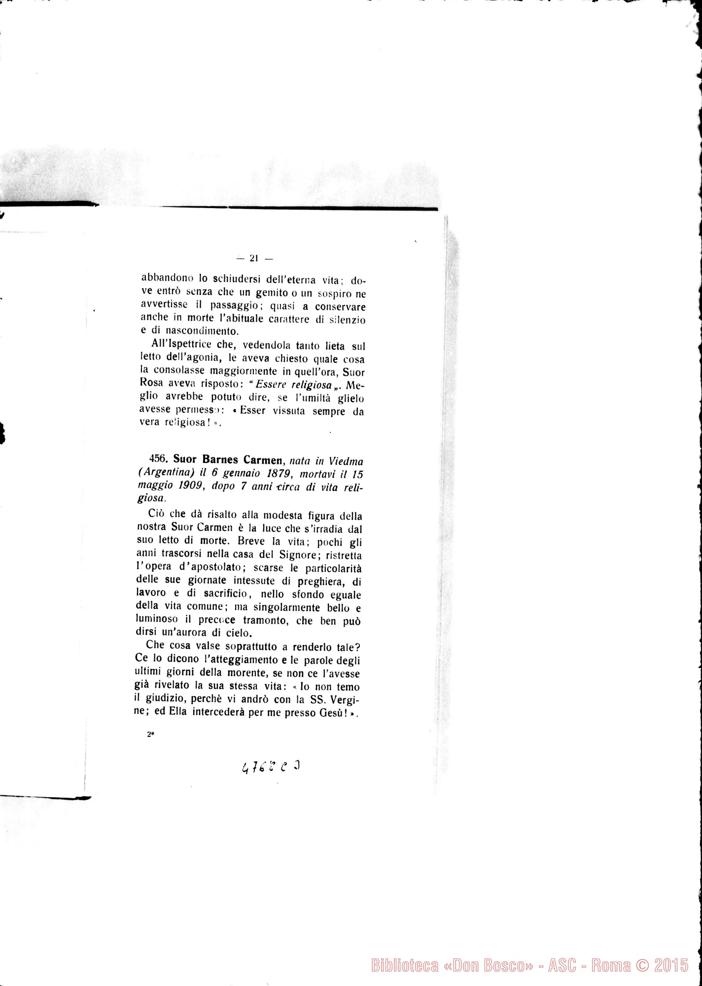 Fotogramma C 3 — Defunte nell’anno 1909 con cenni biografici