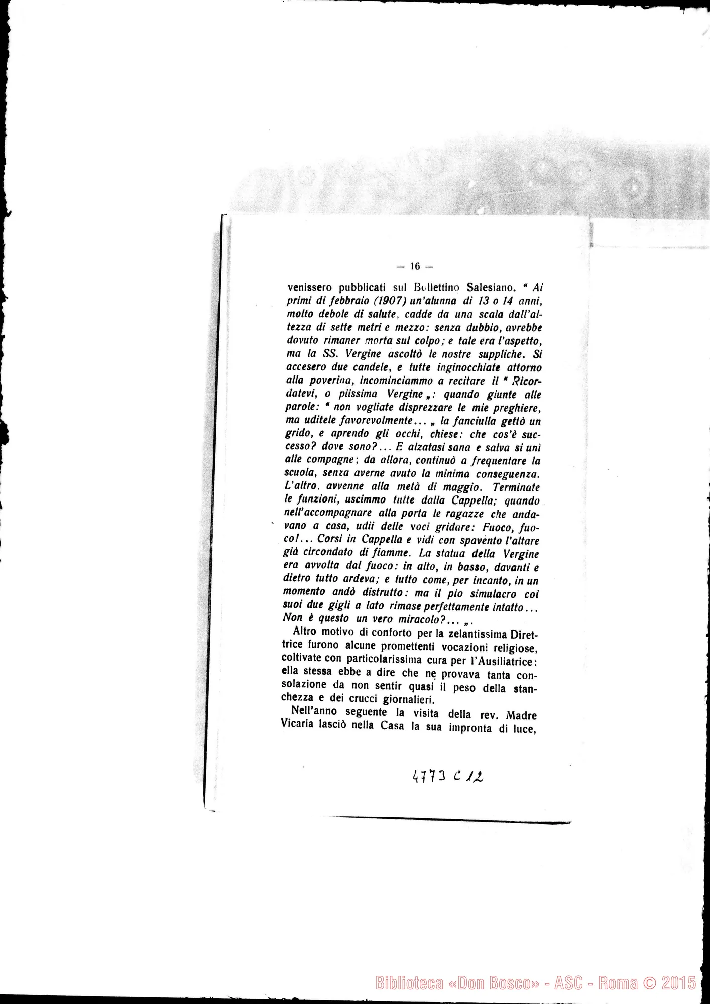 Fotogramma C 12 — Defunte nell’anno 1912 con cenni biografici