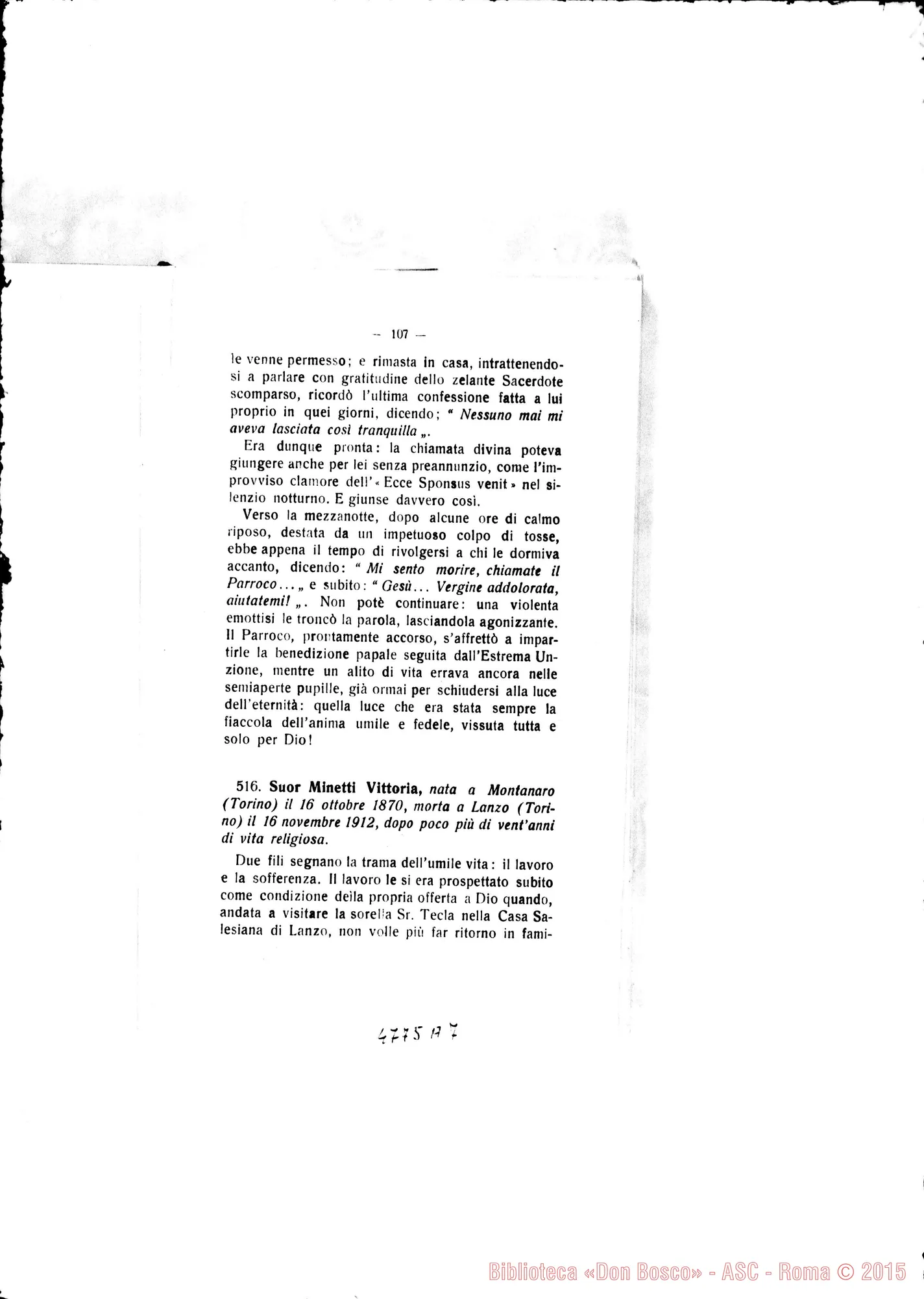 Fotogramma A 7 — Defunte nell’anno 1912 con cenni biografici