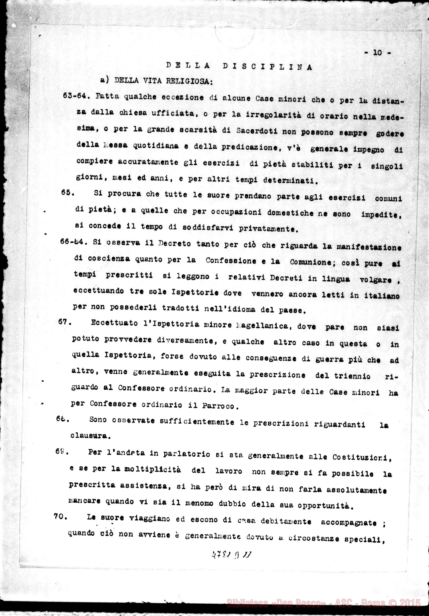 Fotogramma D 11 — Relazione alla Sacra Congr. dei W. E RR.. Nizza Monf., 24-02-1920 Copia dt. con firme del Consiglio Superiore delle Suore