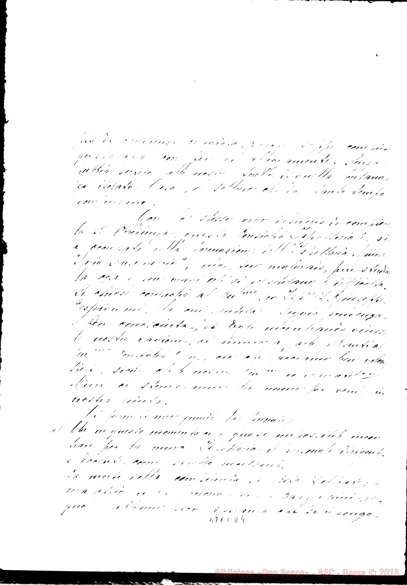 Fotogramma D 4 — Capitolo Ispettoriale dell’Argentina: Estratto Verbale della seduta del 29-12-1920. Buenos Aires, 24-12-1920, Sr. Maria Peisino Aggiunta di D. Giuseppe Vespignani, in data 25-12-1920