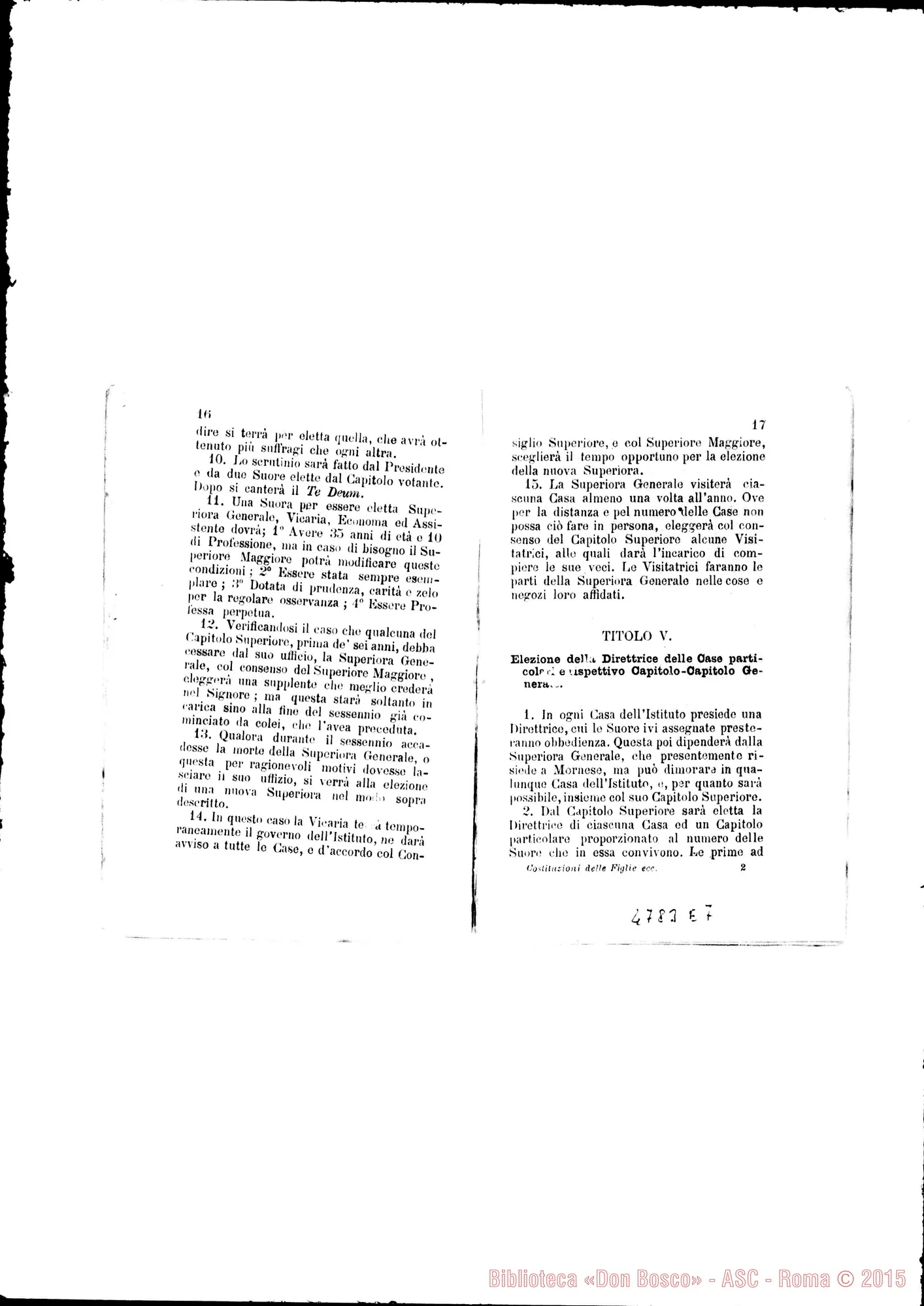 Fotogramma E 7 — Costituzioni: Prima edizione delle Regole. Stampato. Torino, 1878. Lettera di presentazione di D. Bosco. Torino, 8-12-1878