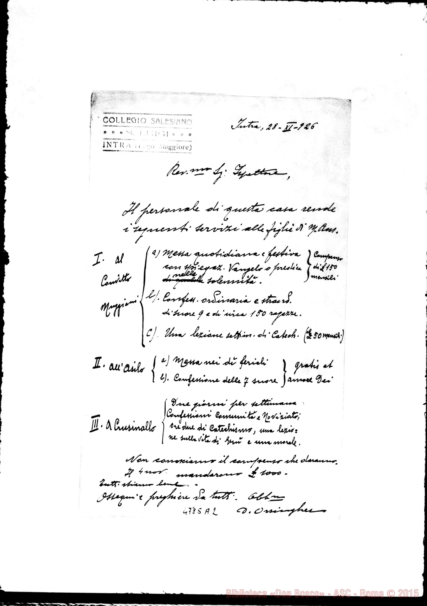 Fotogramma A 2 — D. Orsingher Giuseppe-D. Luchelli. Intra, 28-11-1926