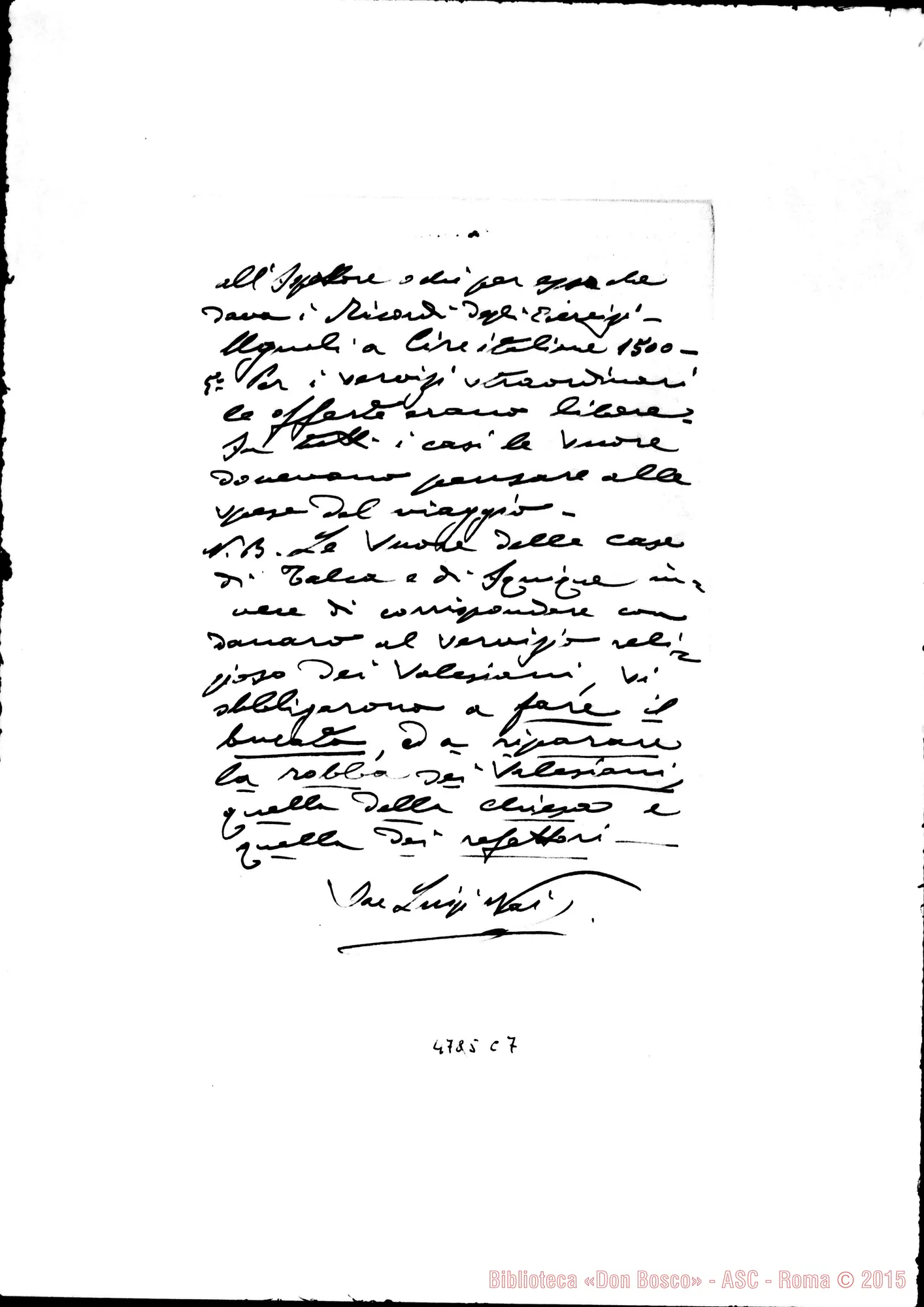 Fotogramma C 7 — D. Nai Luigi: promemoria. Senza data