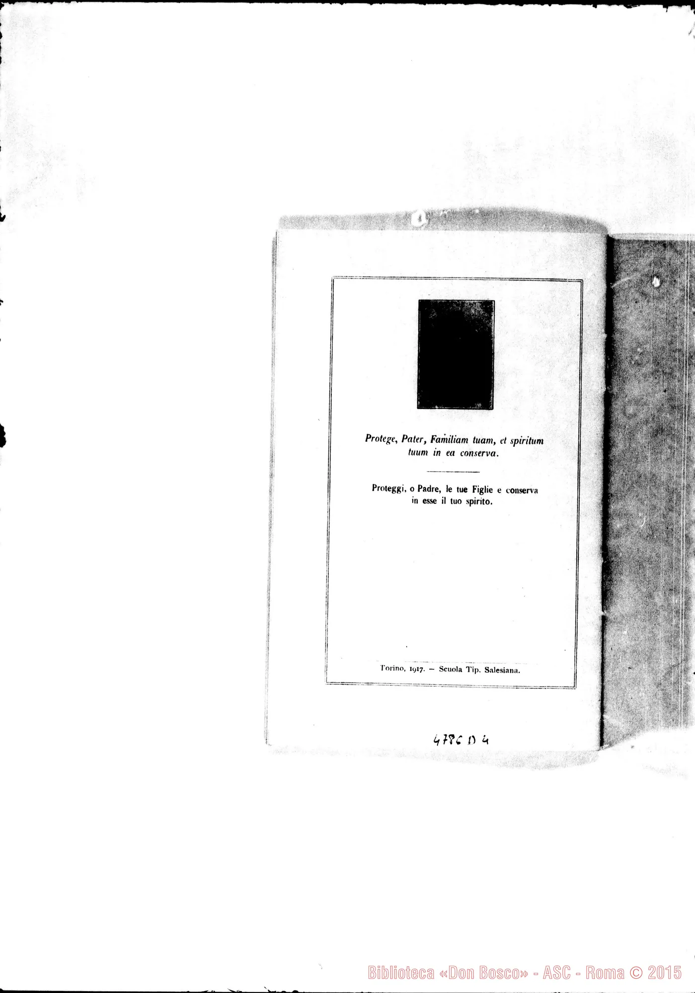 Fotogramma D 4 — Spirito dell’istituto: «Ritratto morale della Figlia di Maria Ausiliatrice» Stampato attribuito A D. Marenco. Torino, 1917 Statistiche: Brevissime notizie del Consiglio E Ispettrici. Ottobre 1937