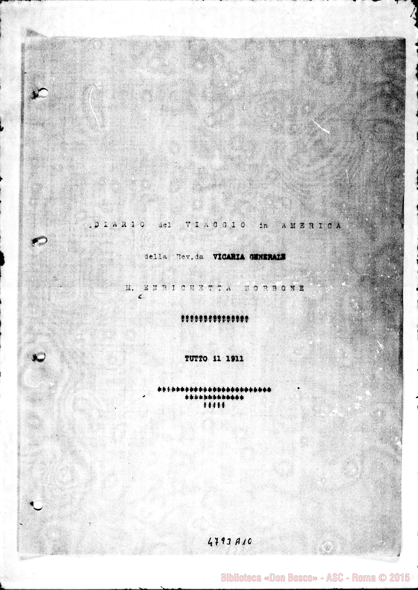 Fotogramma A 10 — Volume terzo: dal 1 gennaio al 31 dicembre 1911