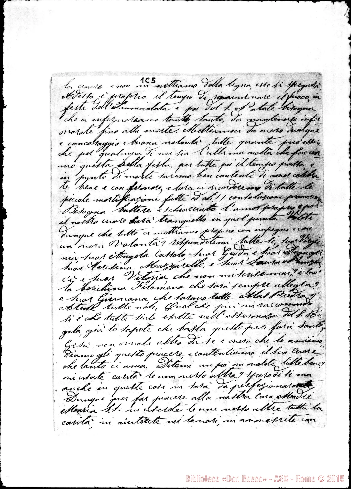 Fotogramma C 5 — Suor Vailese E Suore Nizza, 20-10-1879 Autografa